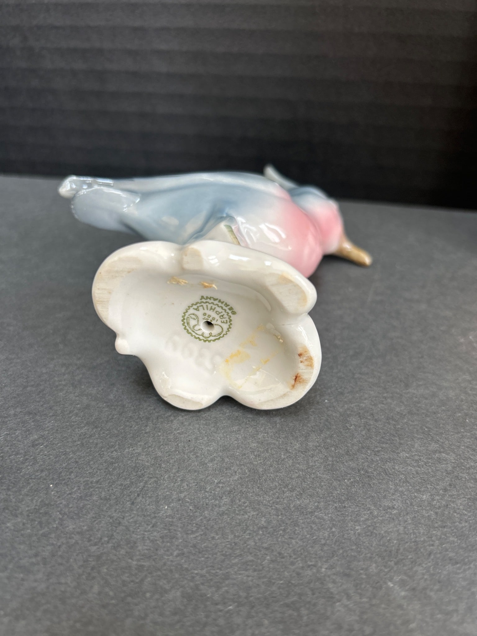 Erphila Germany Porcelain Bird Figurine with Marking on Base - 4