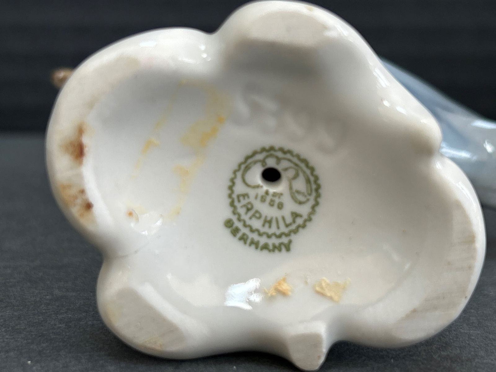 Erphila Germany Porcelain Bird Figurine with Marking on Base - 5