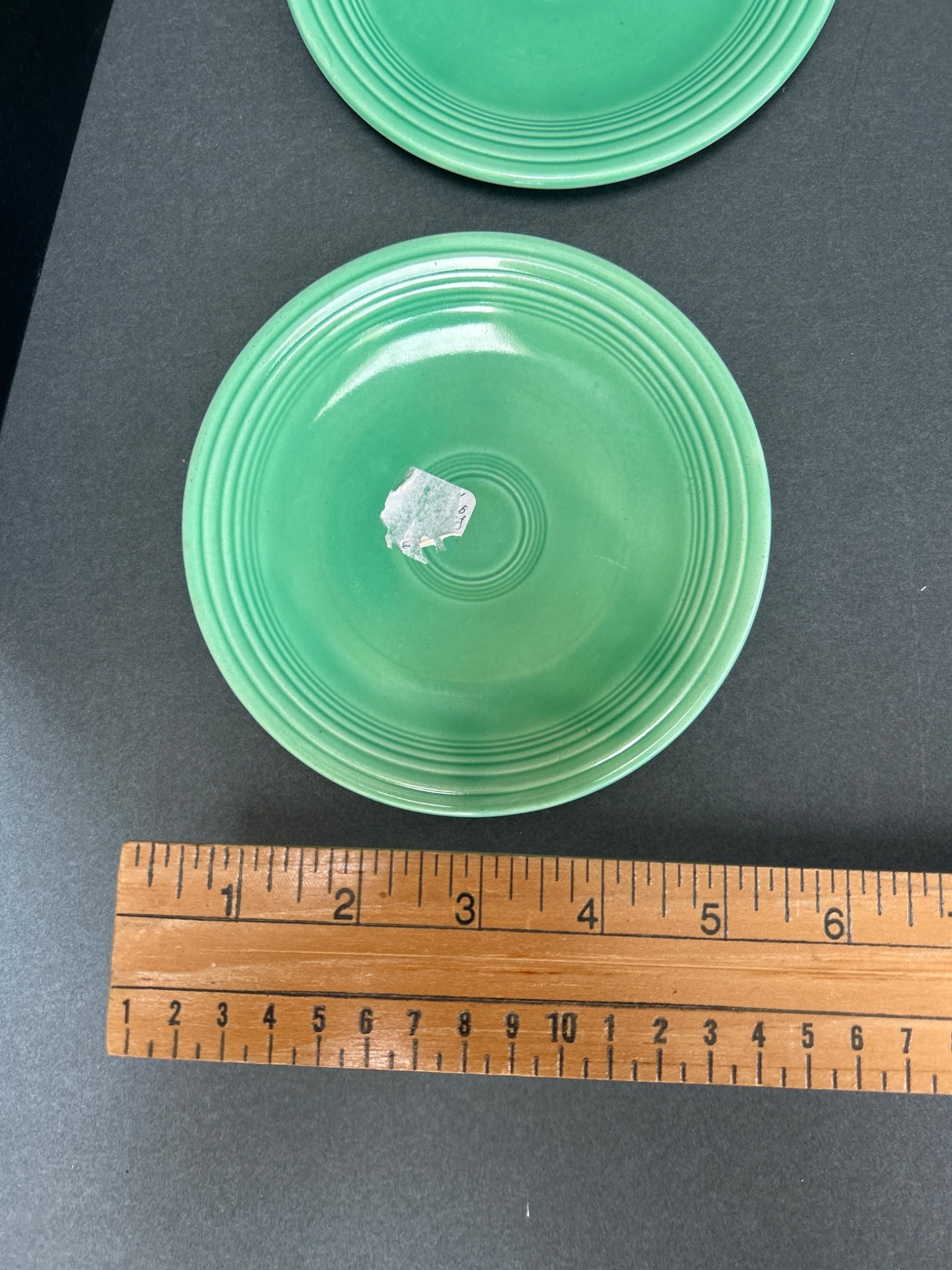 3 Genuine Fiesta Plates, HLCo USA, Green and Yellow - 2