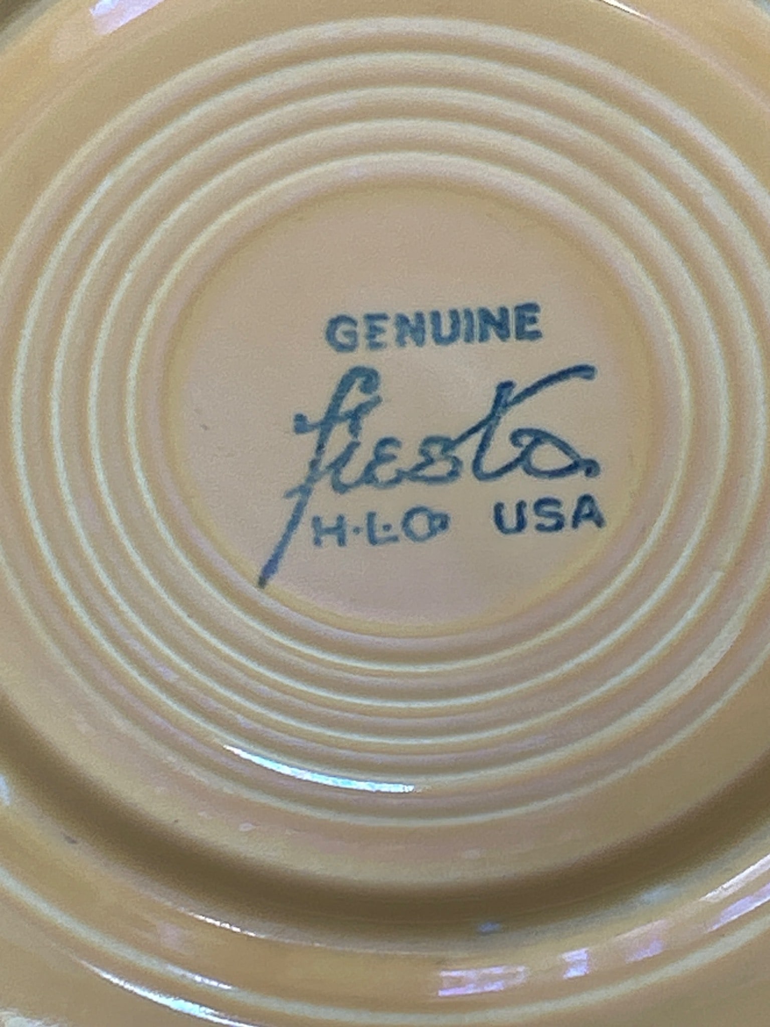 3 Genuine Fiesta Plates, HLCo USA, Green and Yellow - 5