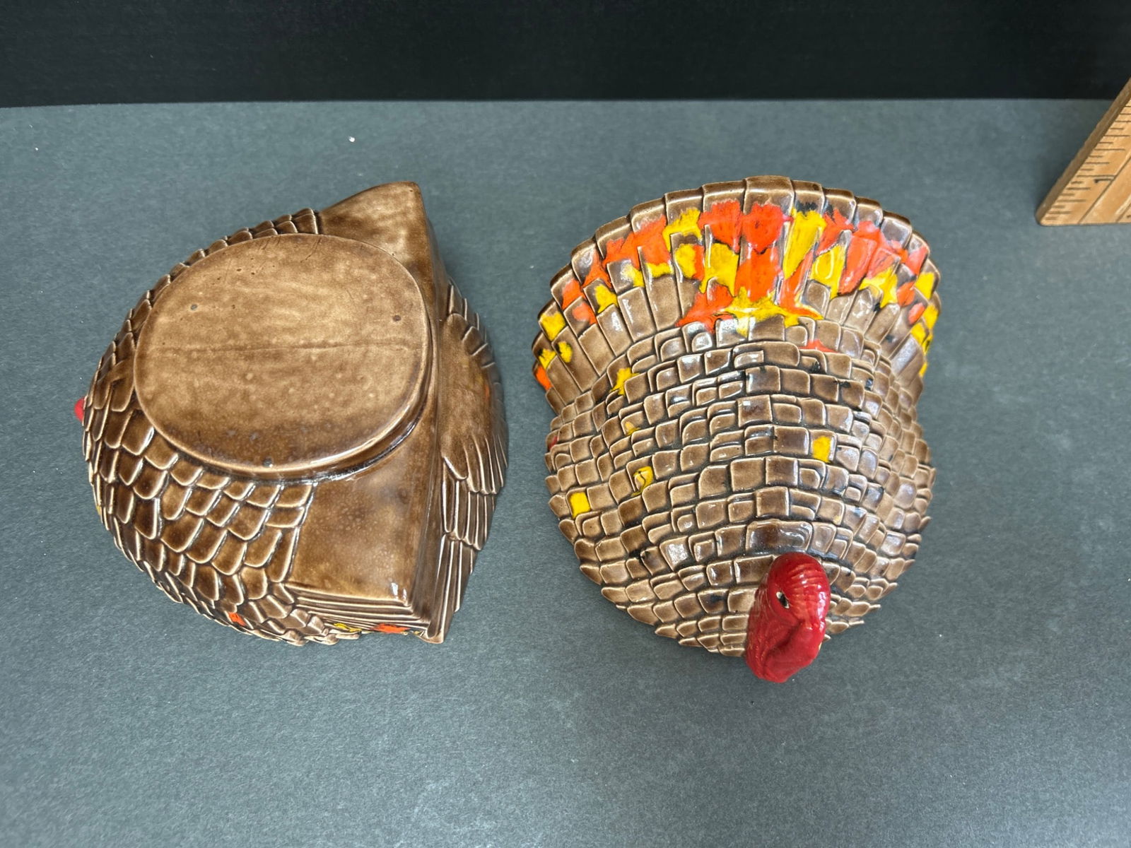 Ceramic Turkey-Shaped Covered Dish with Hand-Painted Details - 5