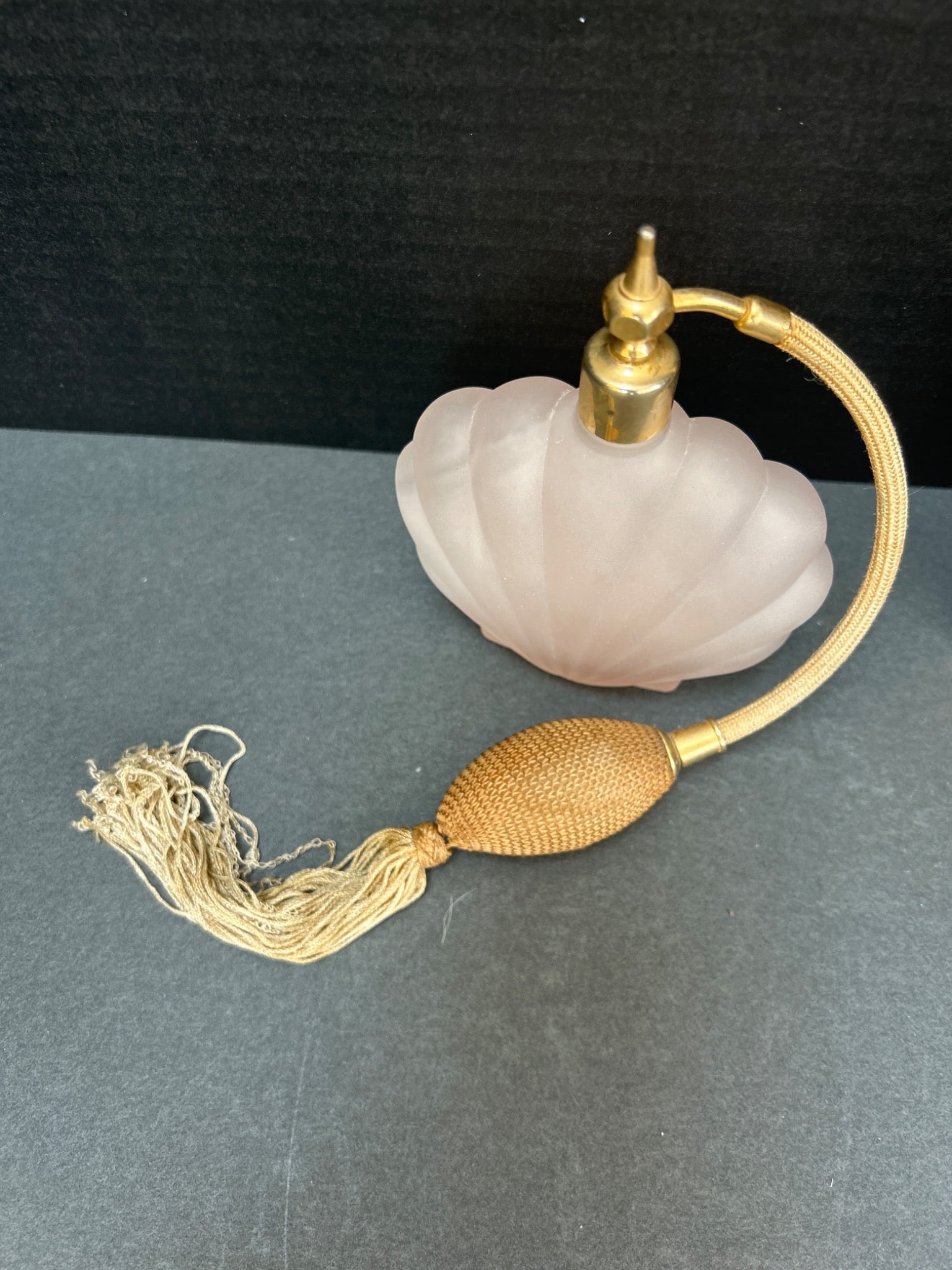 Glass Perfume Atomizer With Brass Components And Tassel Applicator - 3