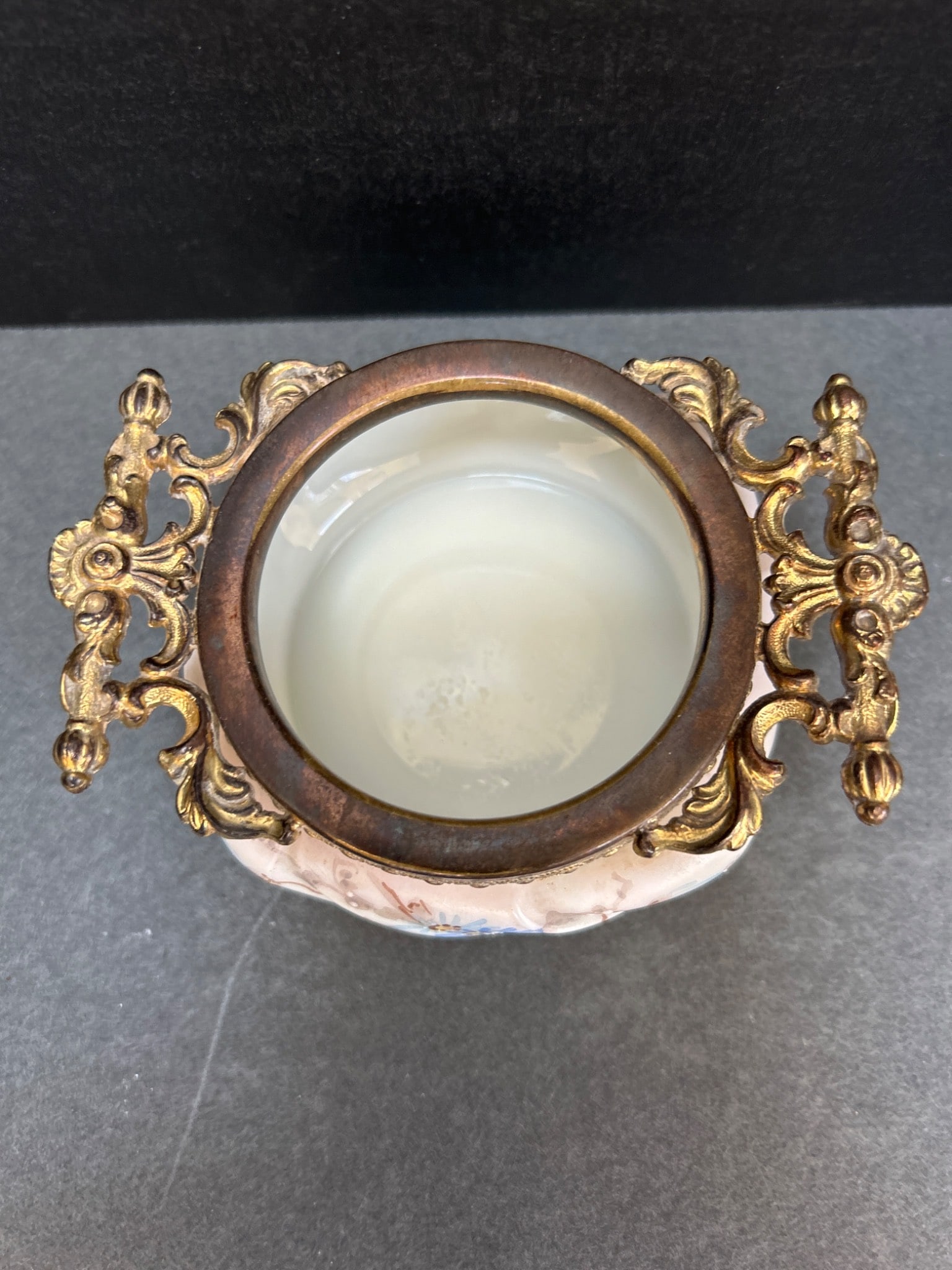 Hand-Painted Porcelain Dish with Metal Accents, Marked RS Prussia - 2