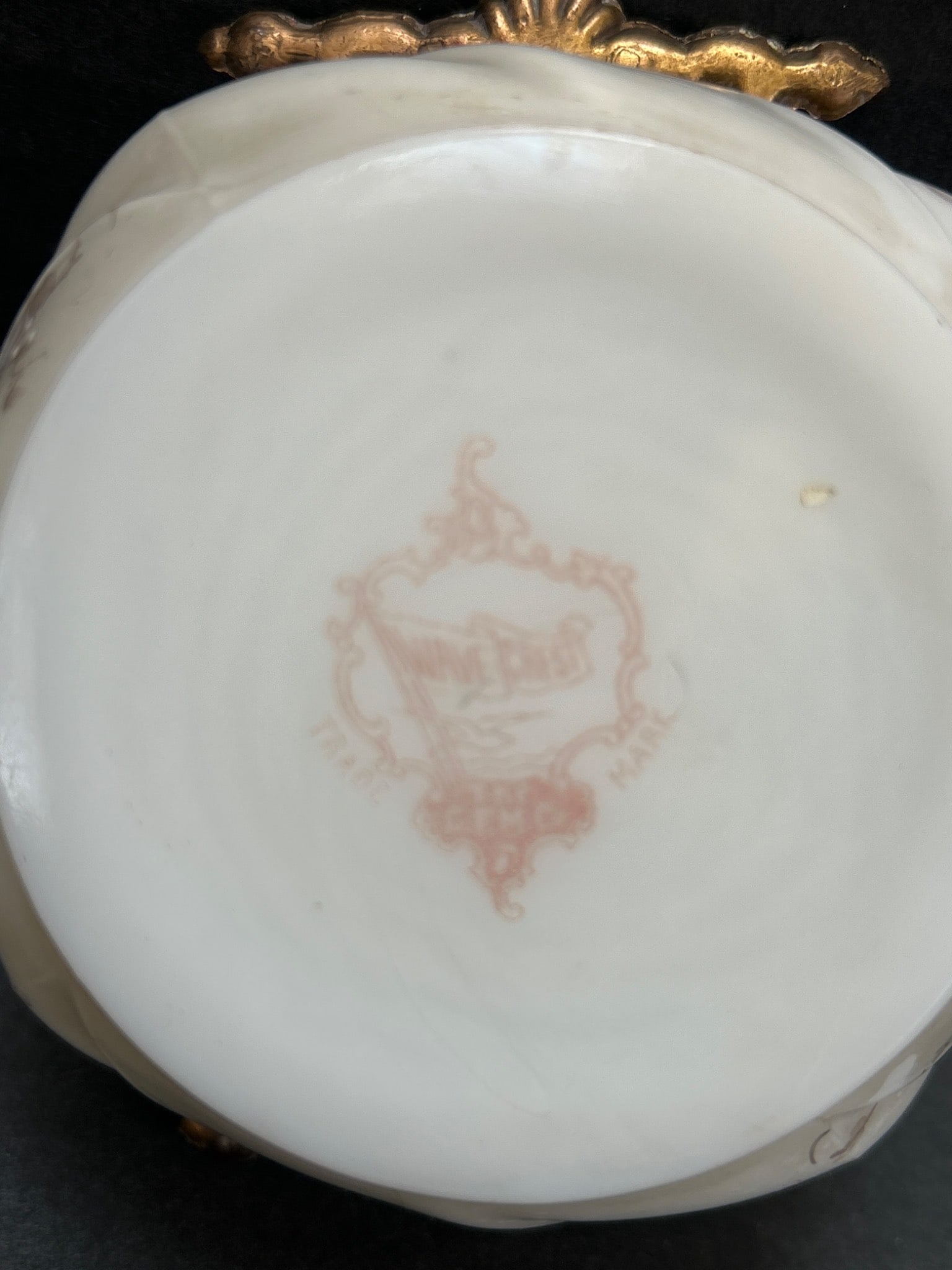 Hand-Painted Porcelain Dish with Metal Accents, Marked RS Prussia - 5