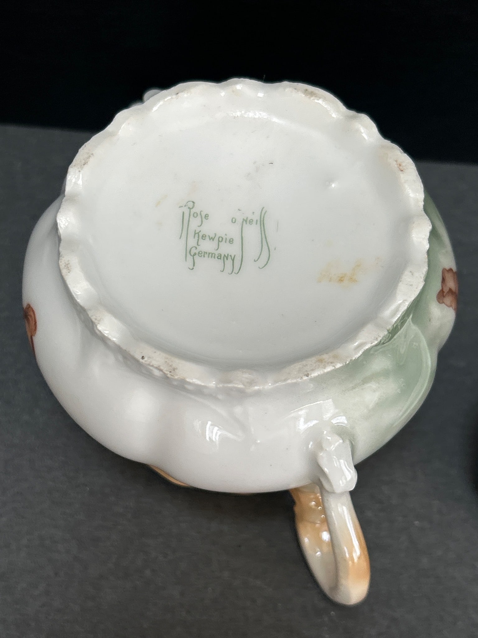 Porcelain Kewpie Sugar Dish with Lid - Rose O'Neill Mark, Germany - 7