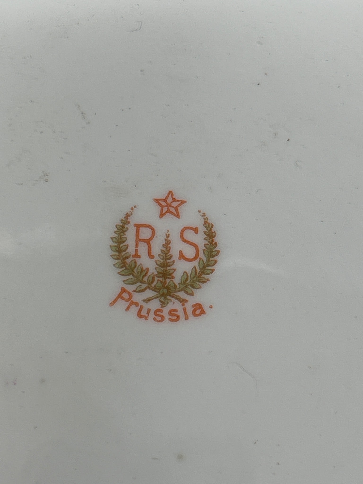 RS Prussia Porcelain Bowl with Floral Pattern and Pink Gradient Rim - 4