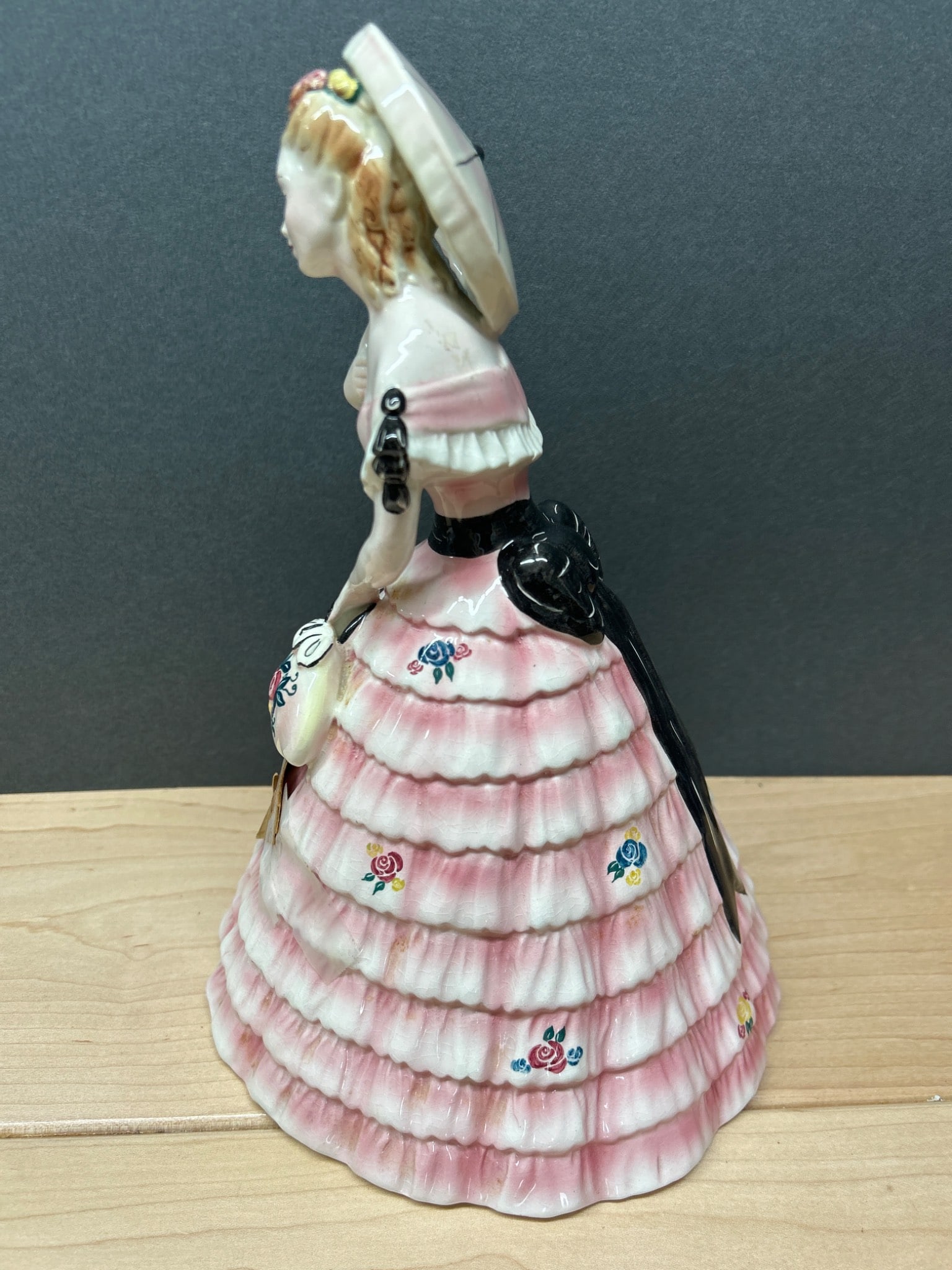 Goldscheider USA Ceramic Figurine with Parasol, Hand-Painted - 5