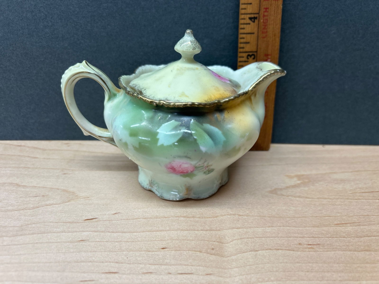 RS Prussia Porcelain Creamer with Hand-Painted Floral Design - 7