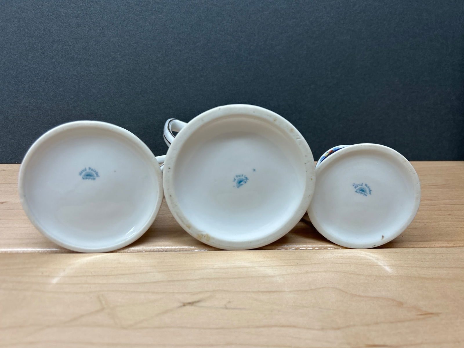 Hand Painted Nippon Porcelain Coffee/Tea Set with Floral Design - 7