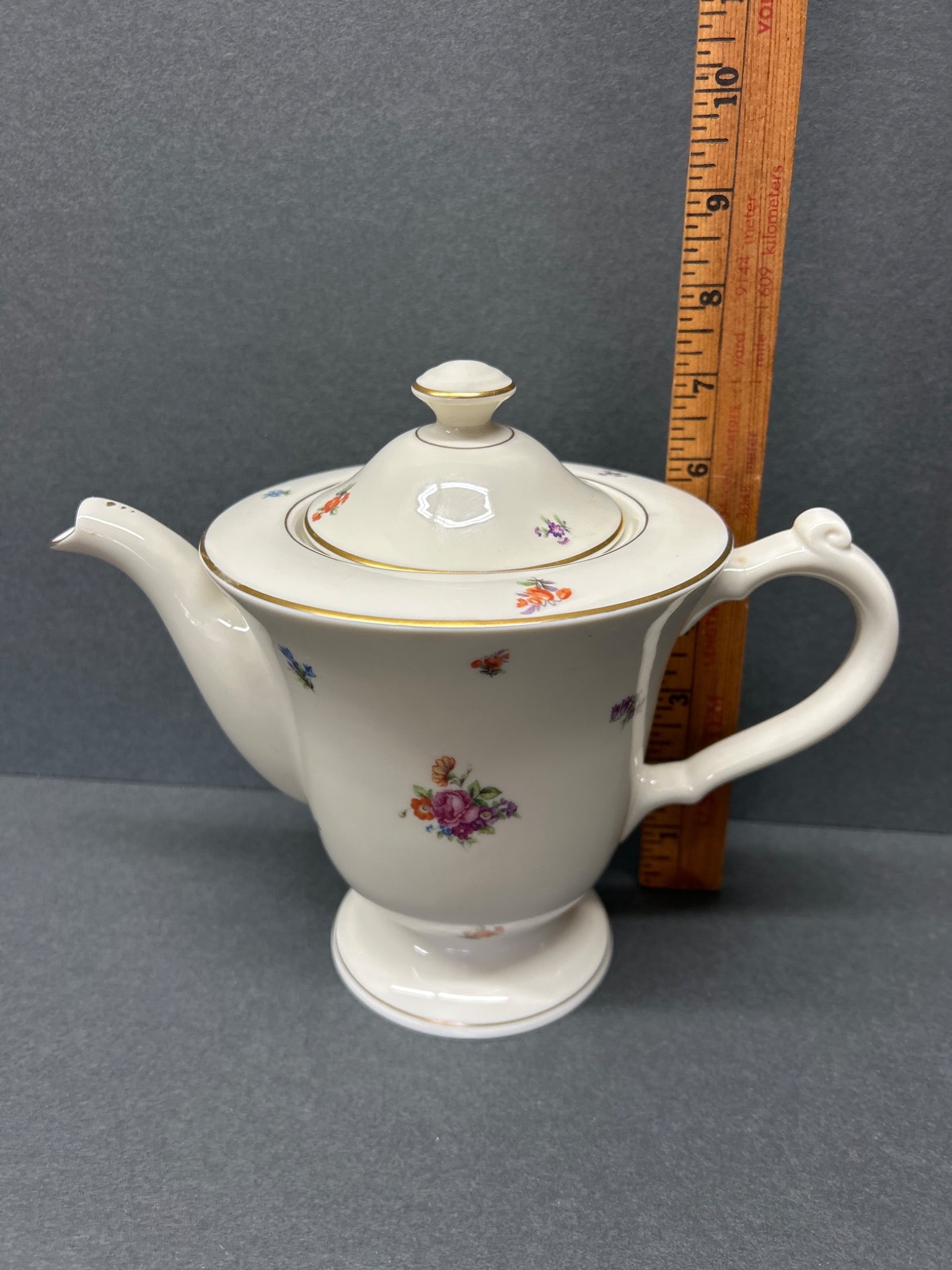 Pickard China Floral Chintz 3004 Teapot with Lid, Made in USA - 6