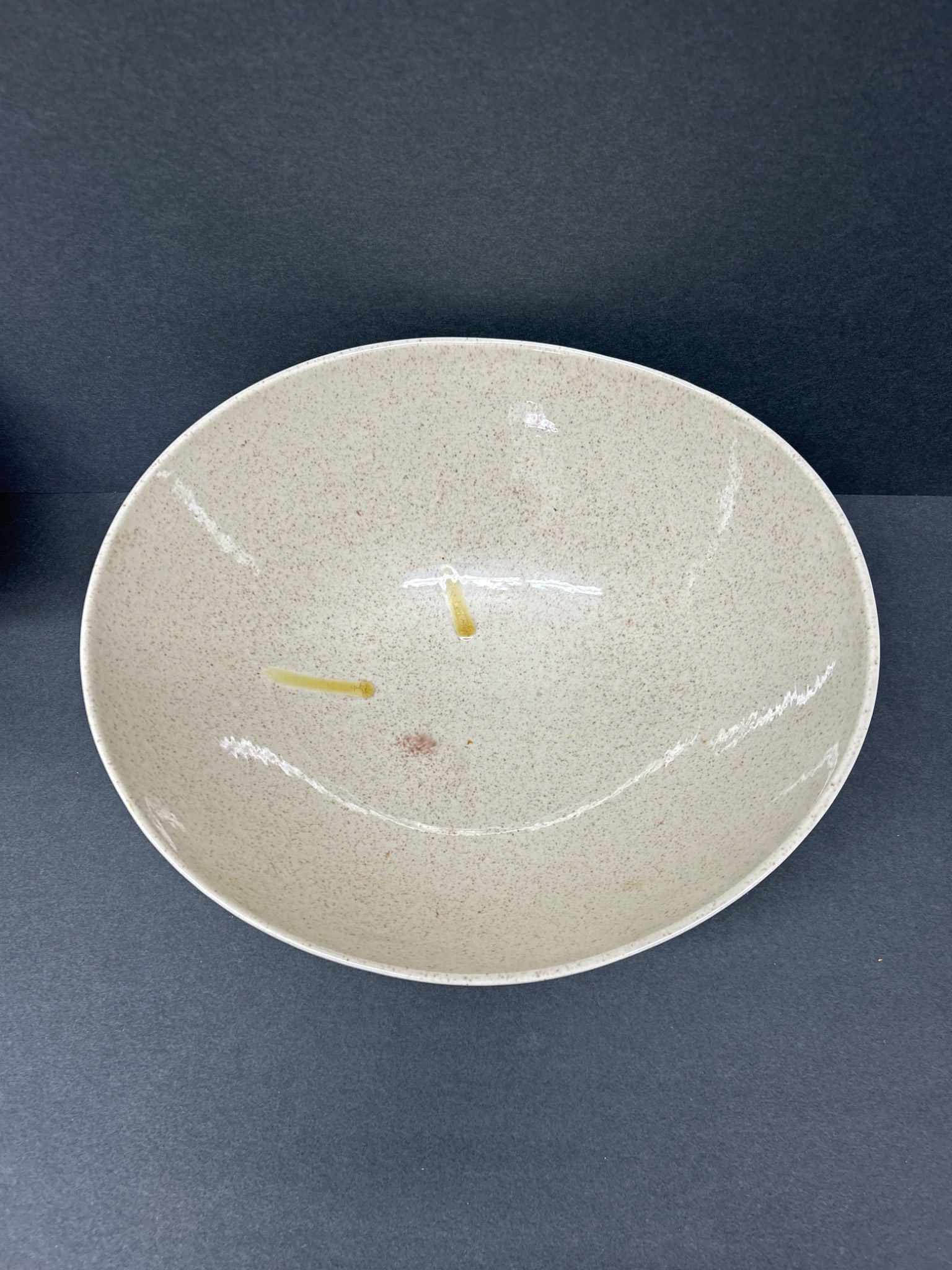 Red Wing USA Ceramic Speckled Bowl with Marked Base - 2