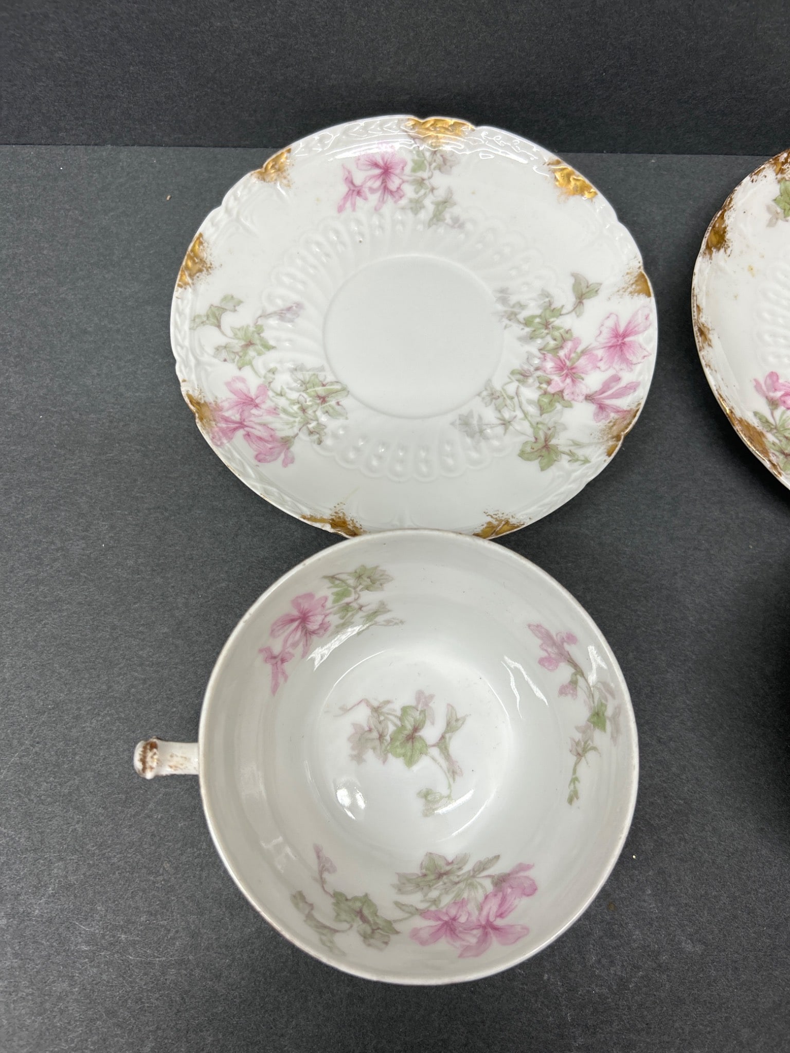 GDA Limoges Porcelain Tea Set with Floral Design, Made in France - 3