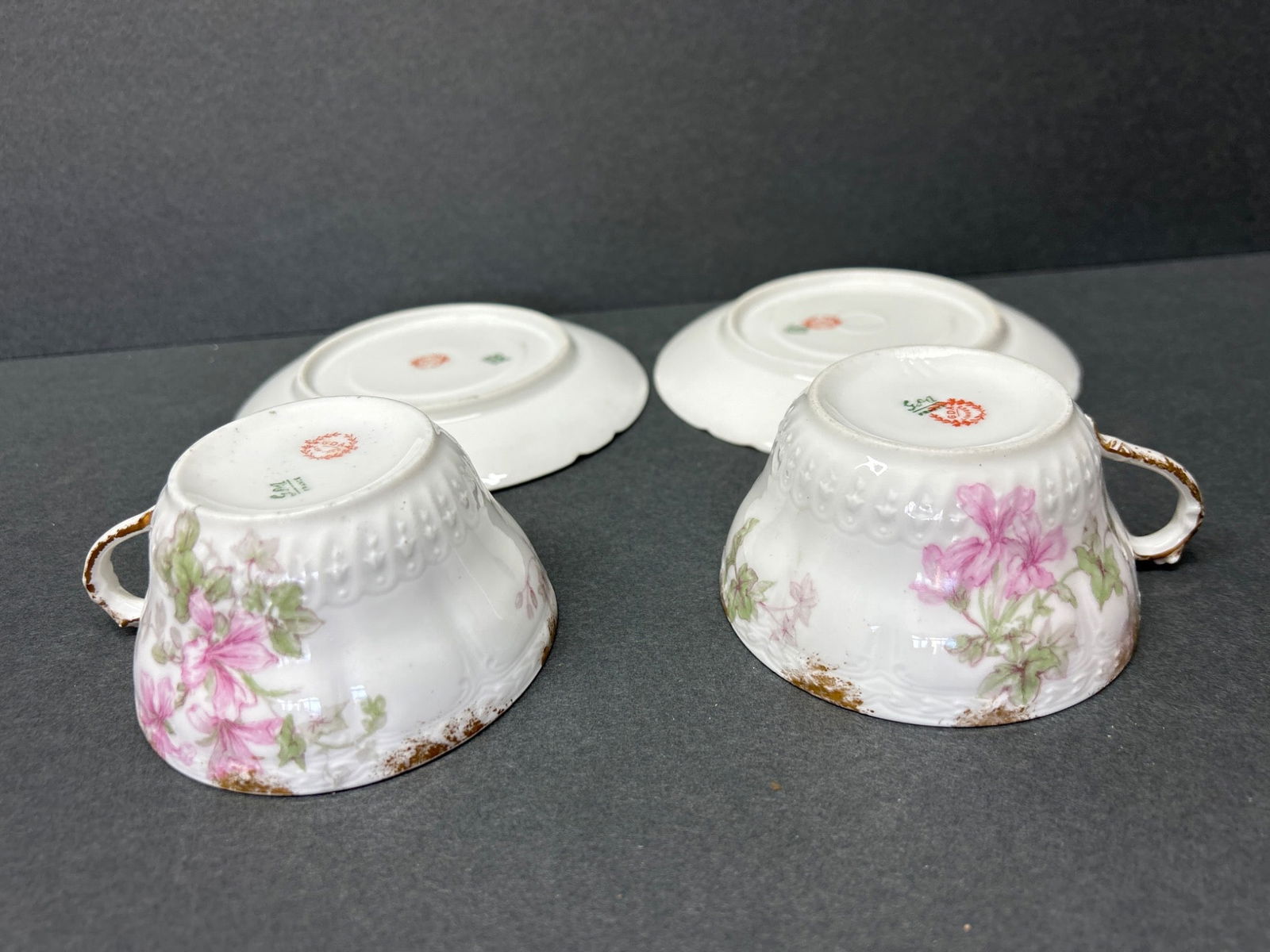GDA Limoges Porcelain Tea Set with Floral Design, Made in France - 5