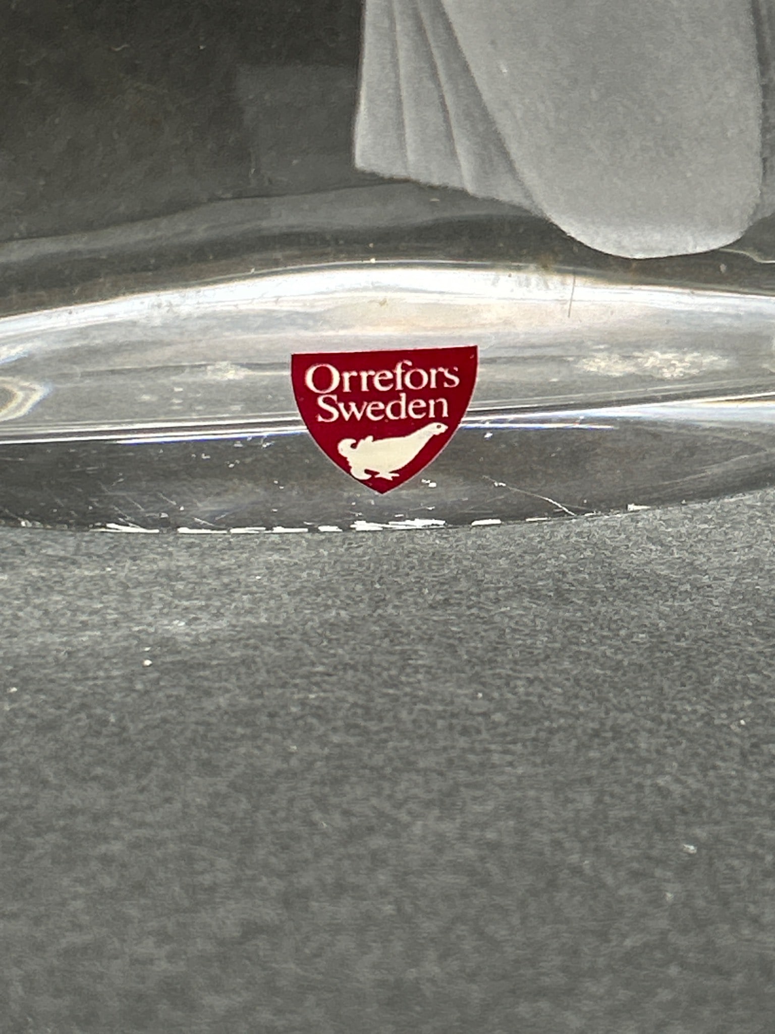 Orrefors Sweden Etched Glass Bowl, Model No. 2769 - 2