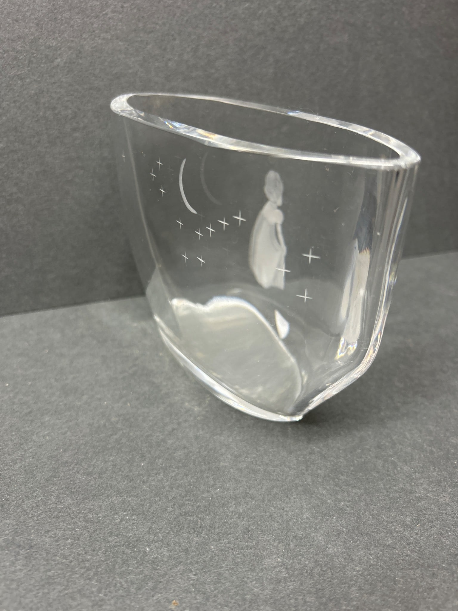 Orrefors Sweden Etched Glass Bowl, Model No. 2769 - 4