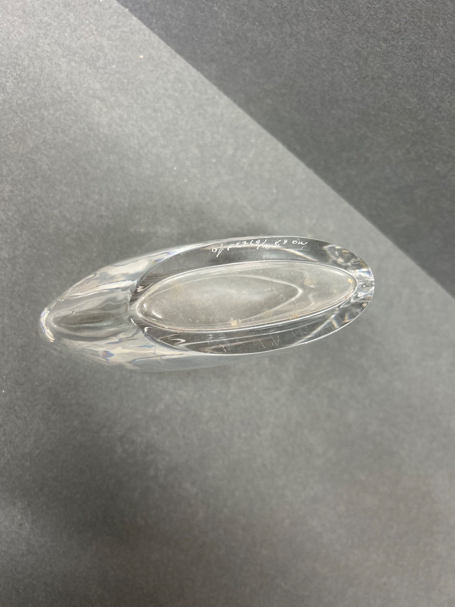 Orrefors Sweden Etched Glass Bowl, Model No. 2769 - 6