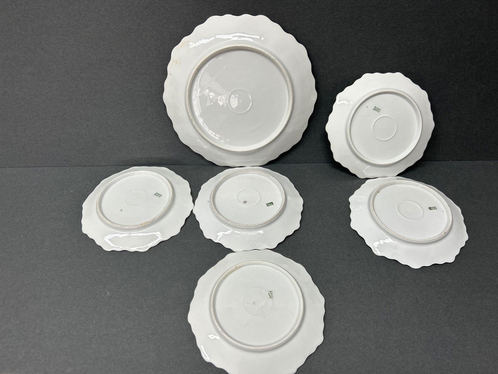 6 Z.S. & Co Bavaria Porcelain Plates with Grapevine Design - 8