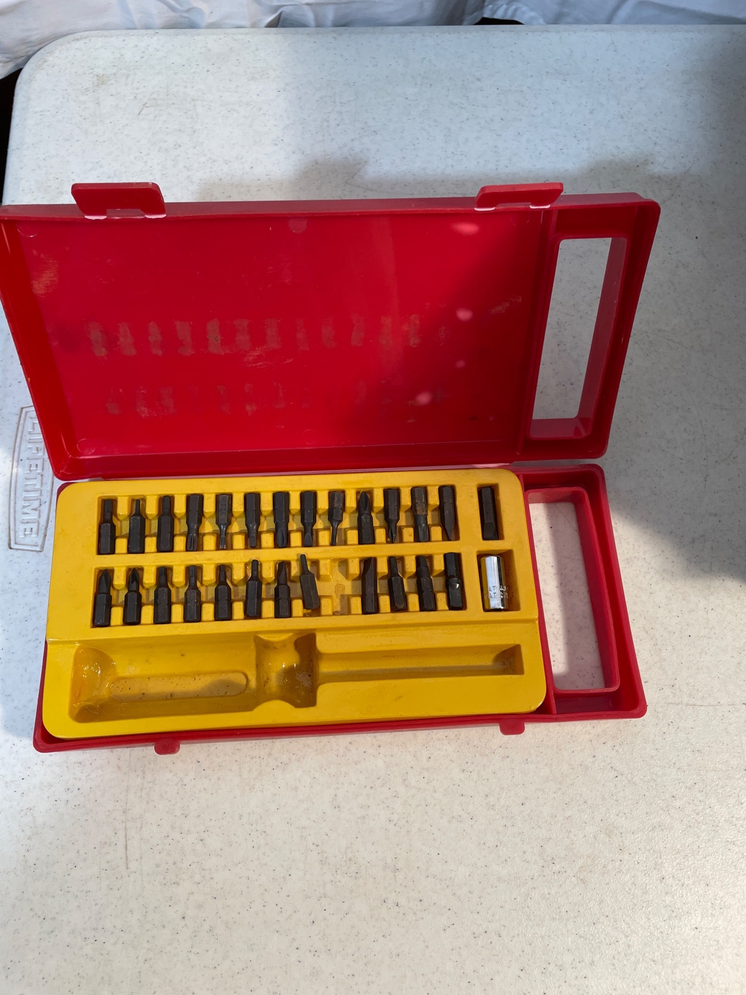 Plastic Tool Box with Assorted Hand Tools and Automotive Accessories - 4
