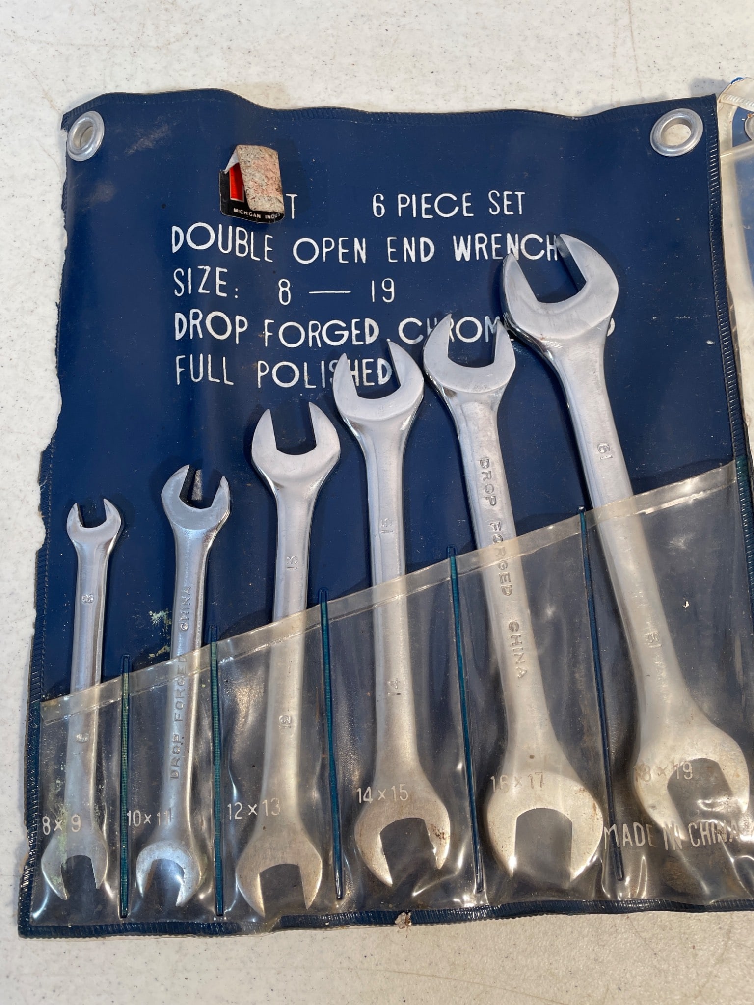 Combination of 6-Piece Double Open-End Wrench Set and 12-Piece File Assortment - 2