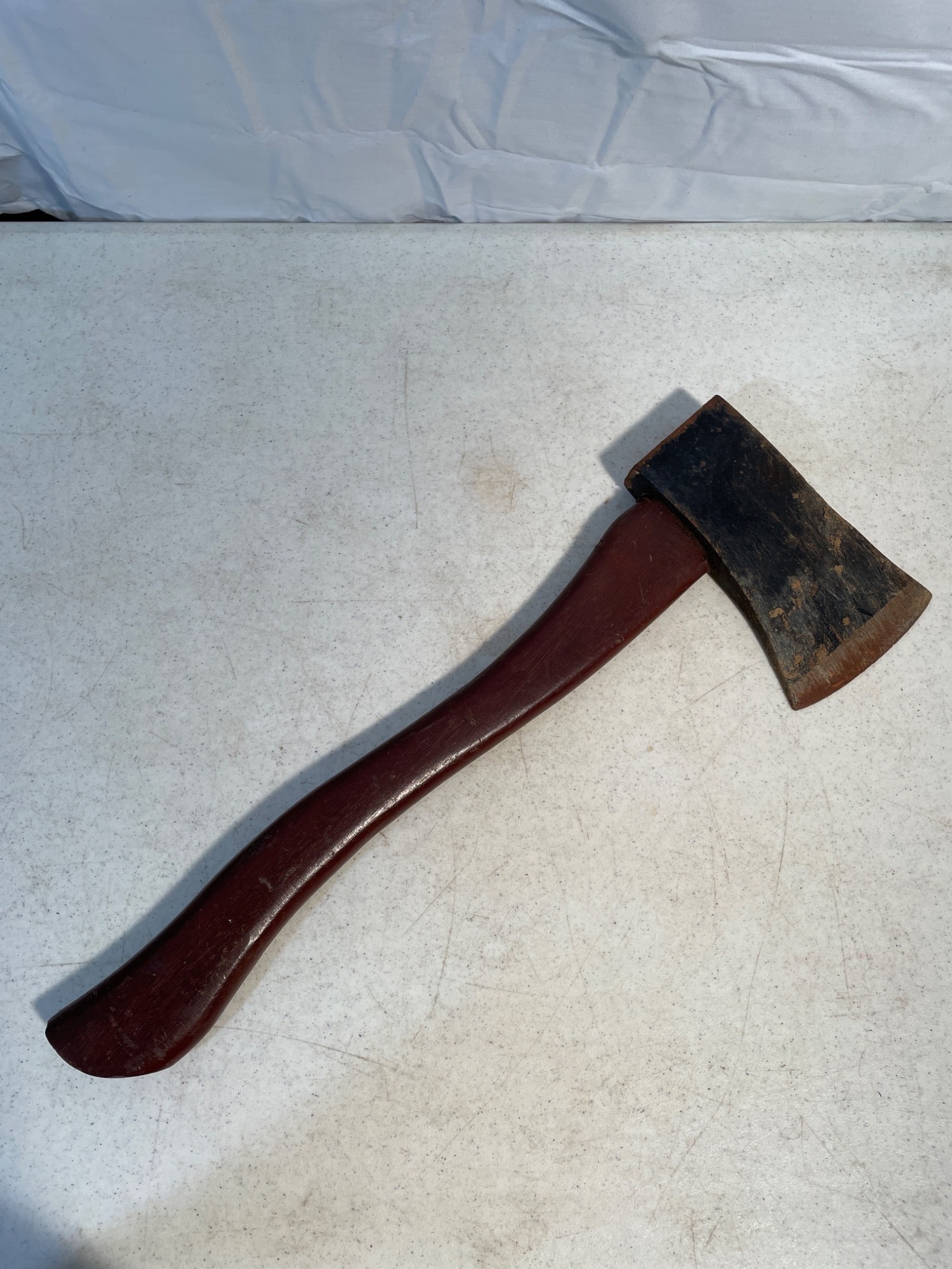 Wood-Handled Hatchet with Metal Head and Secured Bolt Attachment - 2