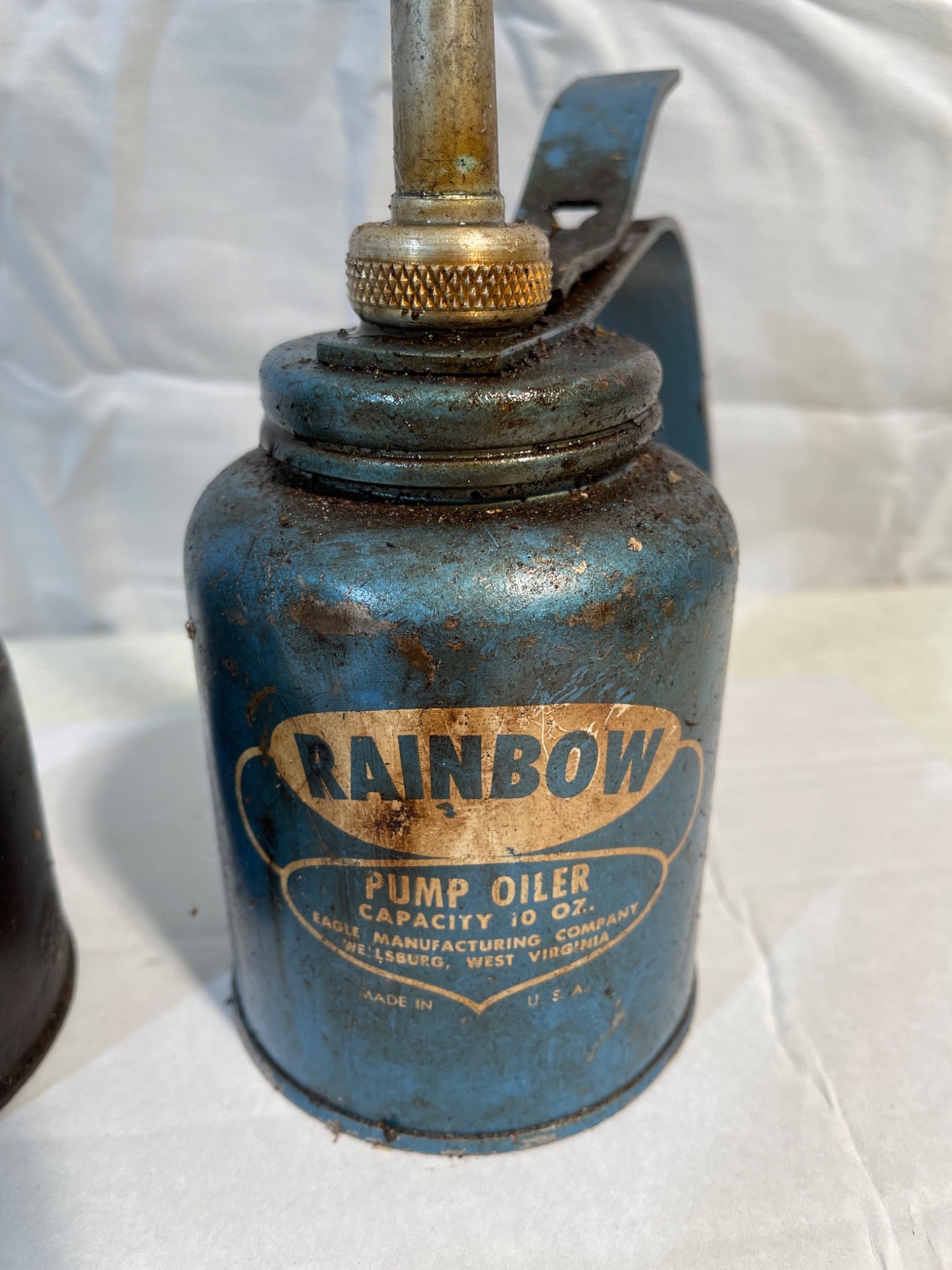 Oil Cans: Rainbow Pump Oiler and Unmarked Oiler - 2