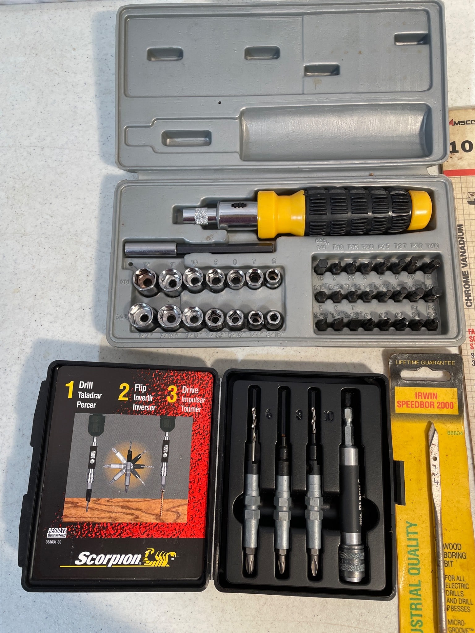 Drill, Bit, Wrench, and Screwdriver Tool Sets - 2