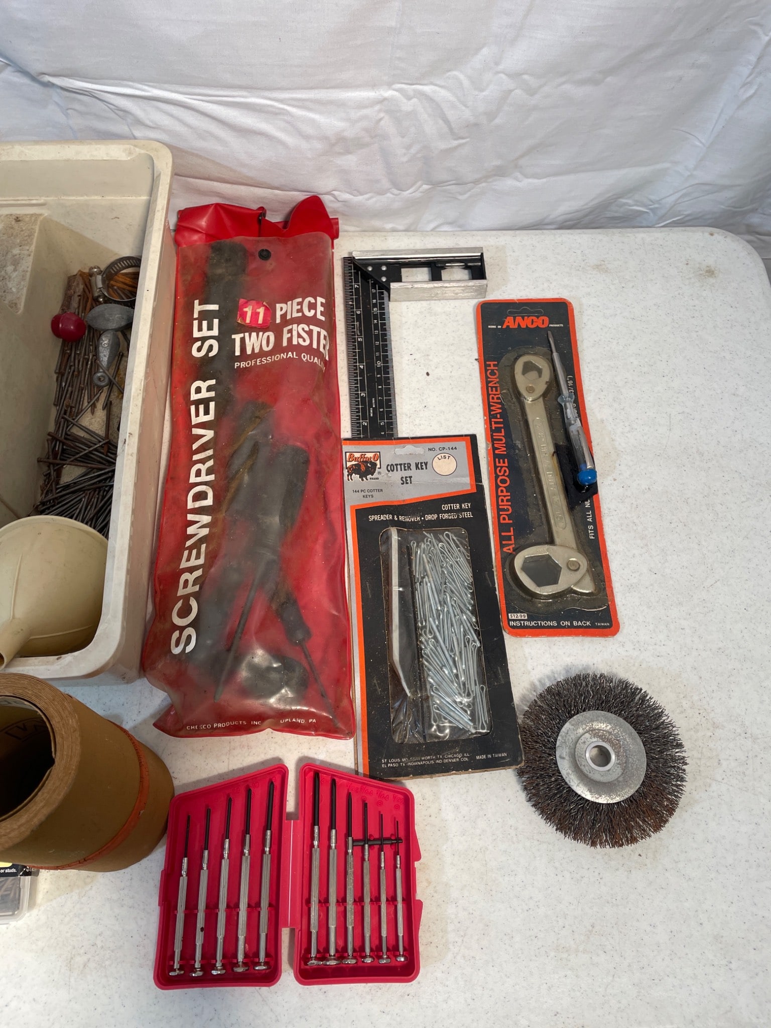 Tool Lot Including Wrenches, Screwdrivers, and Accessories - 4