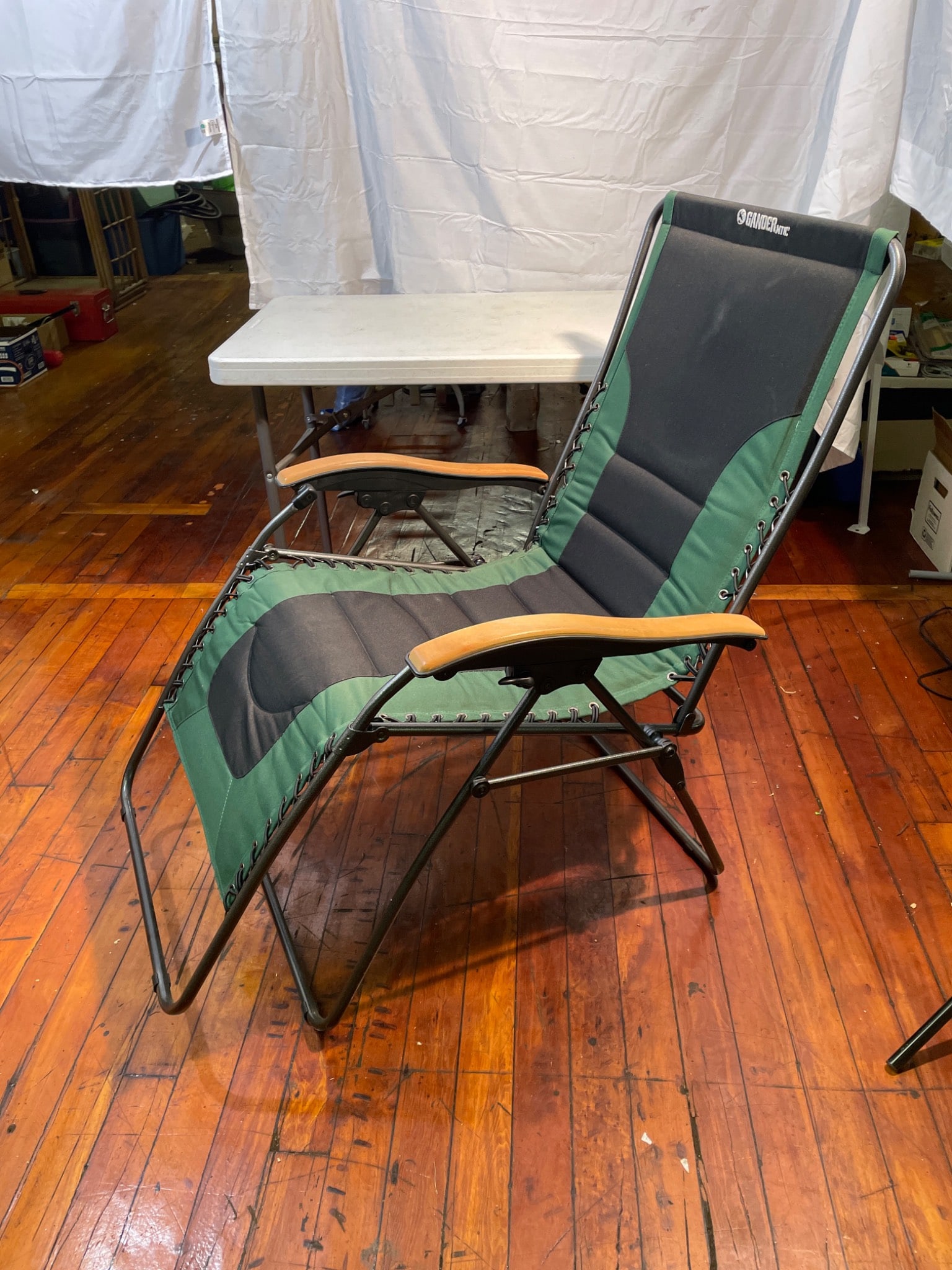 Gander Arctic Reclining Lounge Chair With Padded Seat and Steel Frame - 2