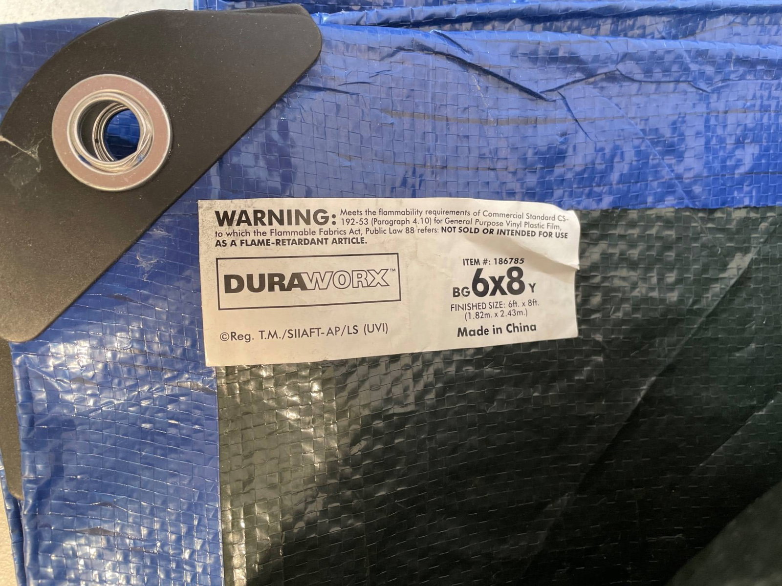 Durawork 6x8 Ft Blue Tarp, Waterproof, Multi-Purpose - 2