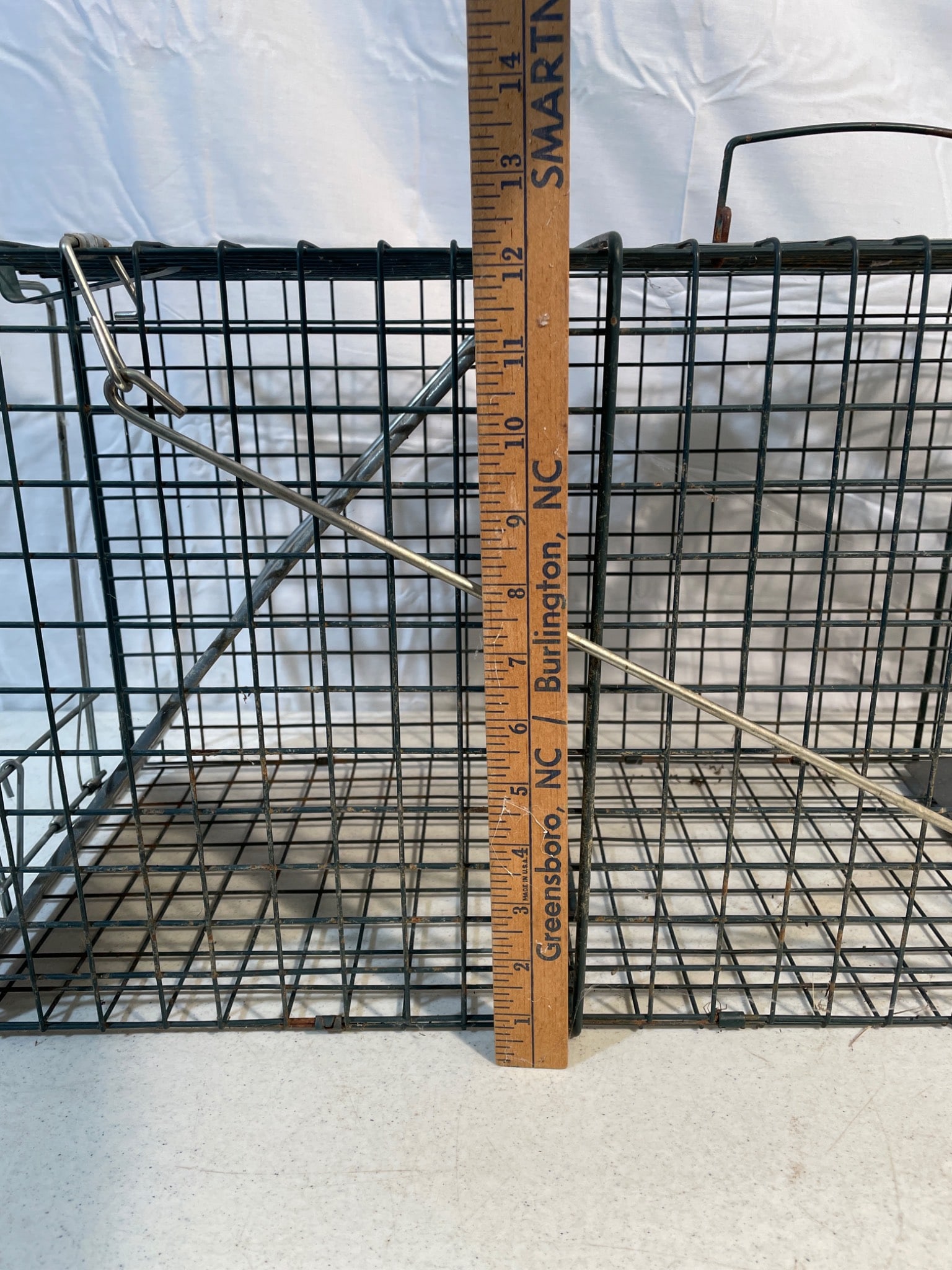 Metal Live Animal Trap With Wire Construction and Spring Mechanism - 3