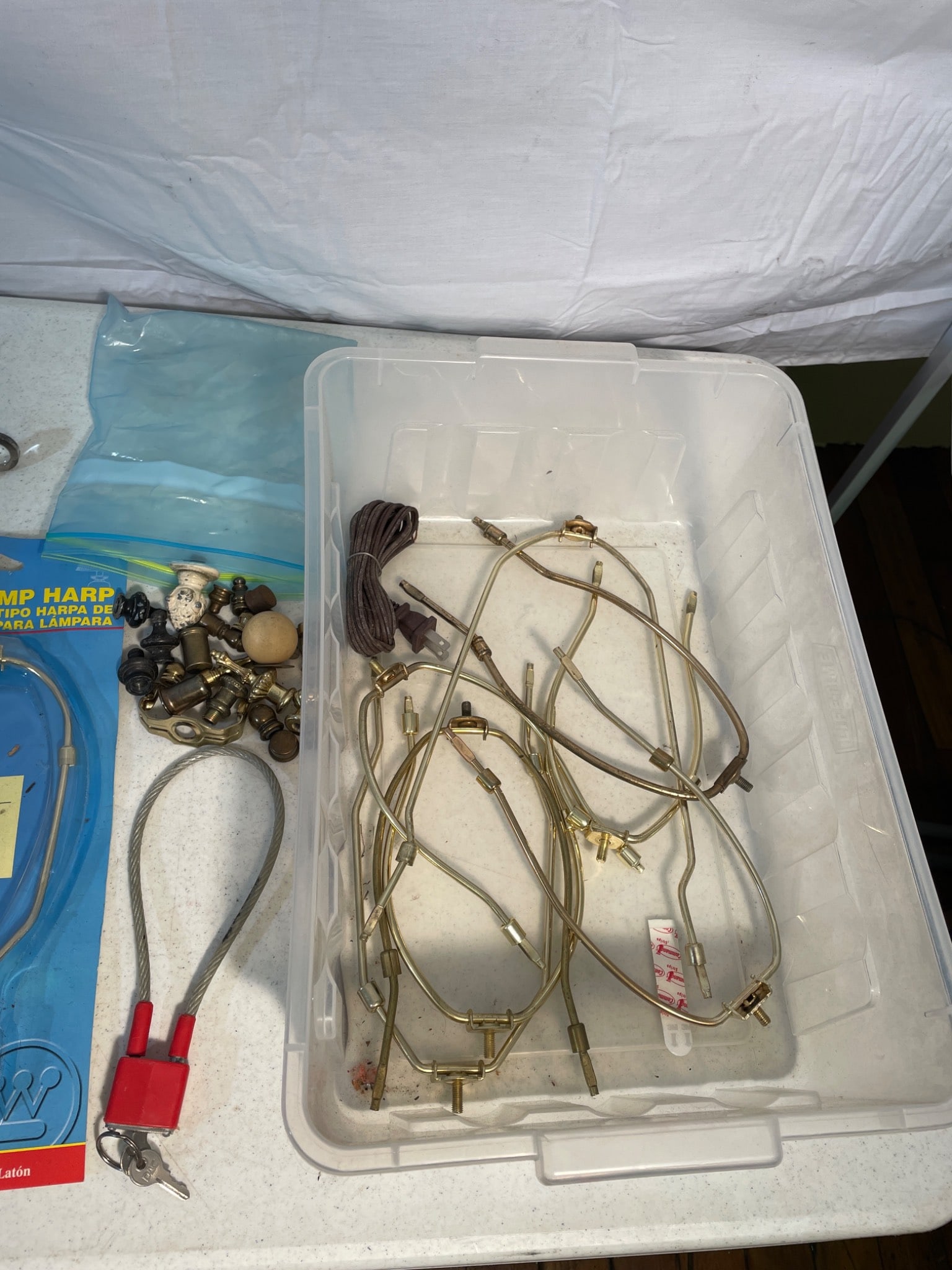 Lamp Repair Lot With Components and Hardware - 2