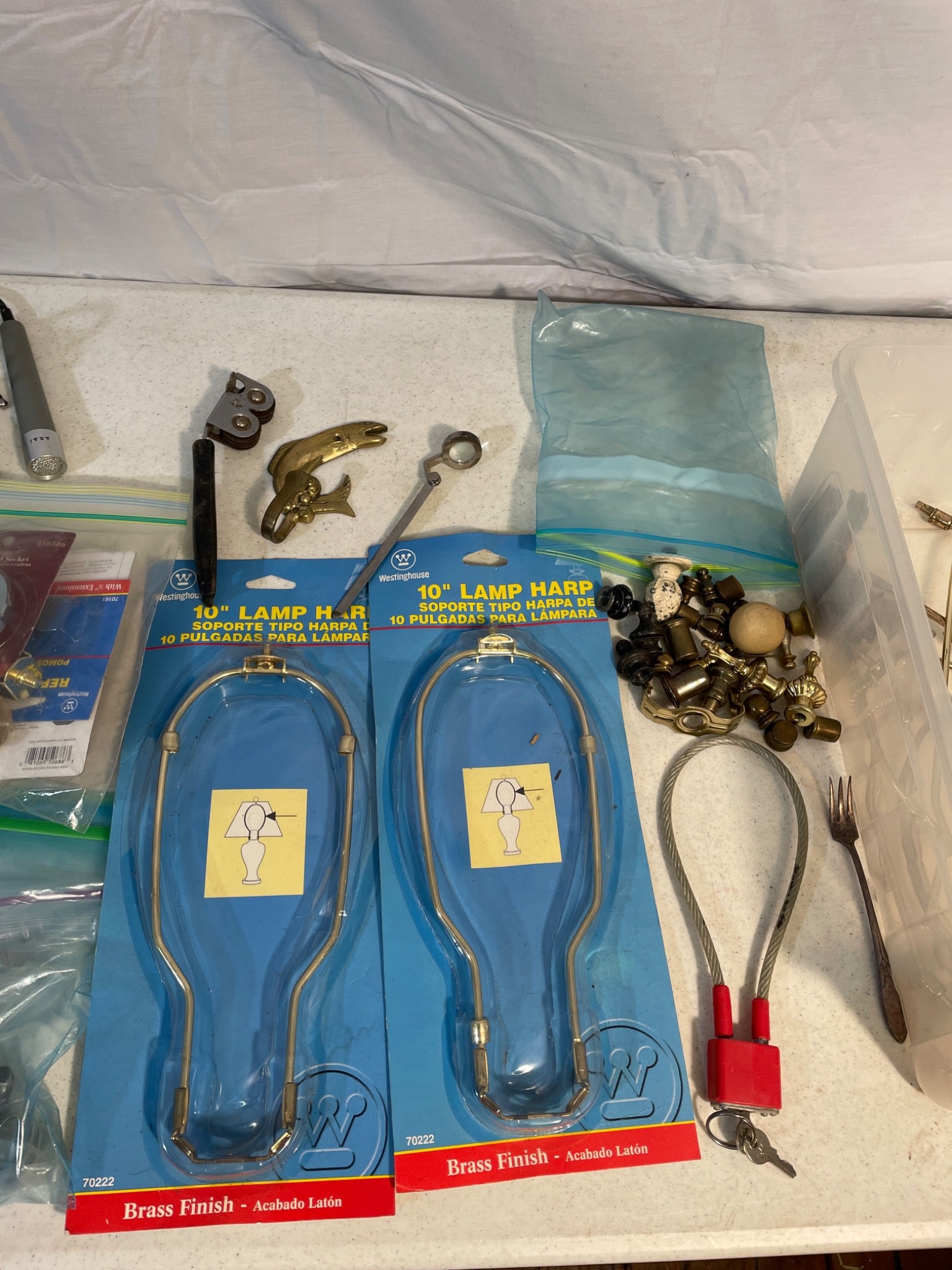 Lamp Repair Lot With Components and Hardware - 3