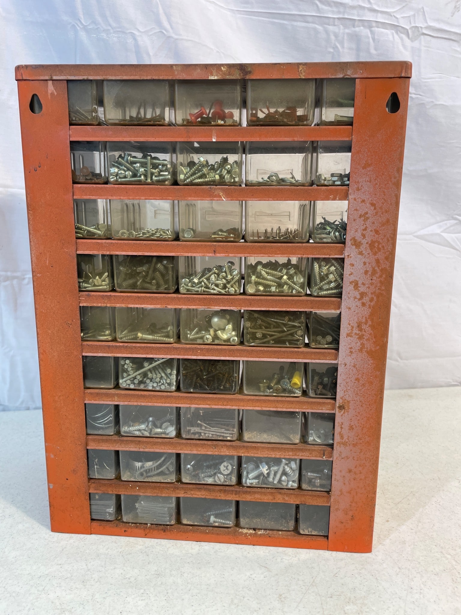 Metal Cabinet With Plastic Drawer Organizers - 4