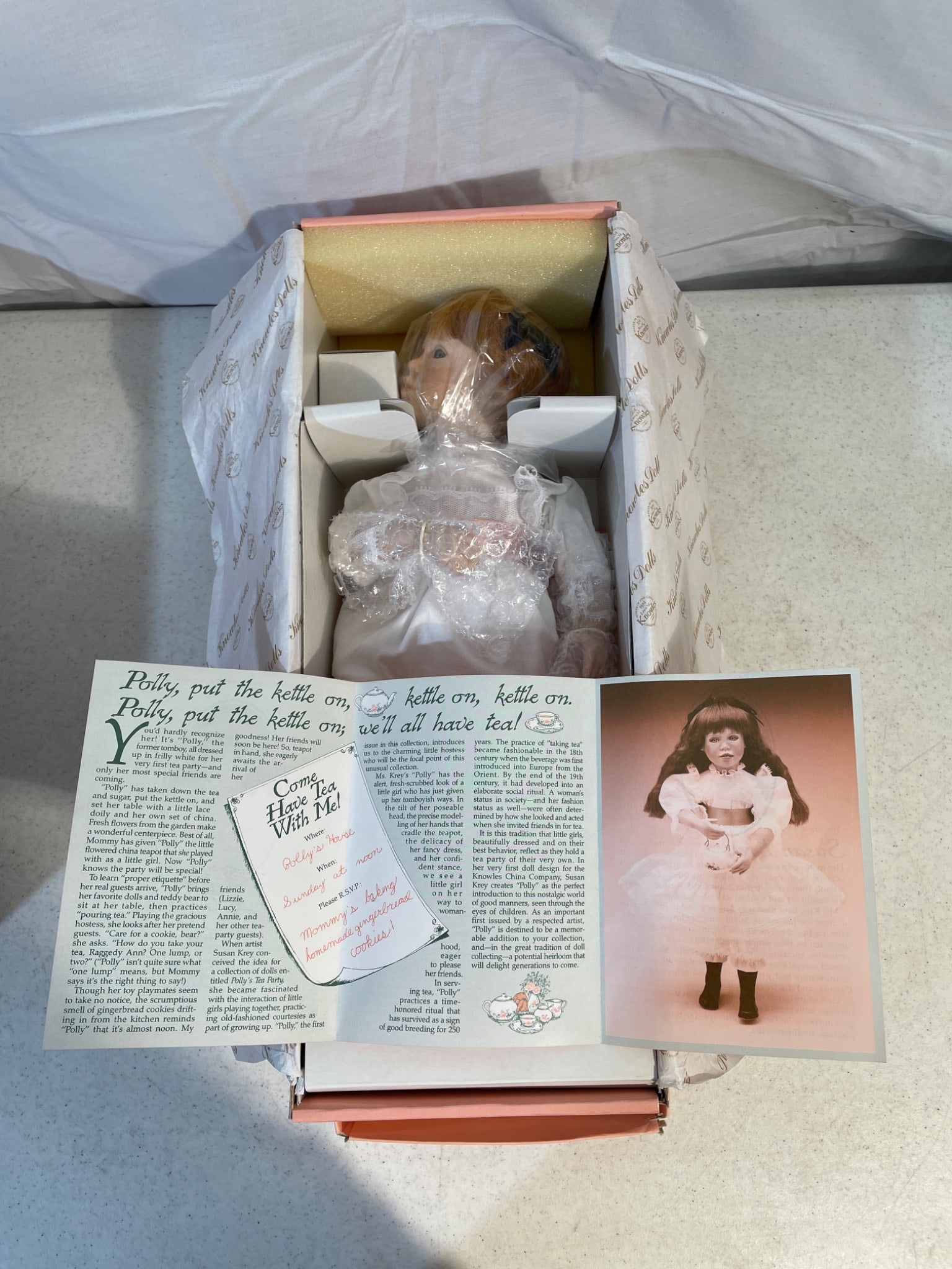 New Old Stock Porcelain Dolls With Original Boxes and Documentation - 3