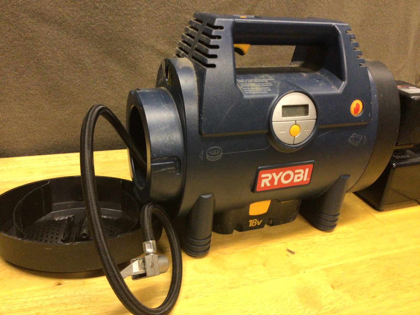 Ryobi 18V Cordless Inflator with Battery, Charger, and Accessories - 2