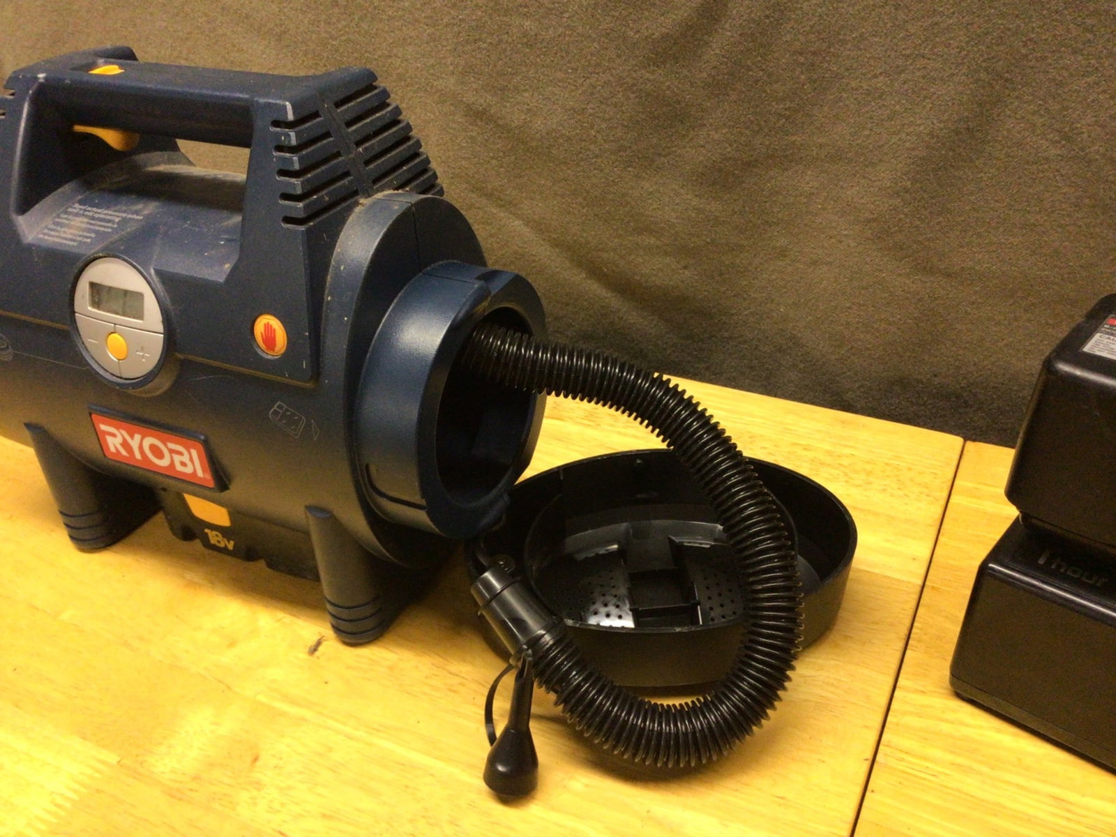 Ryobi 18V Cordless Inflator with Battery, Charger, and Accessories - 3