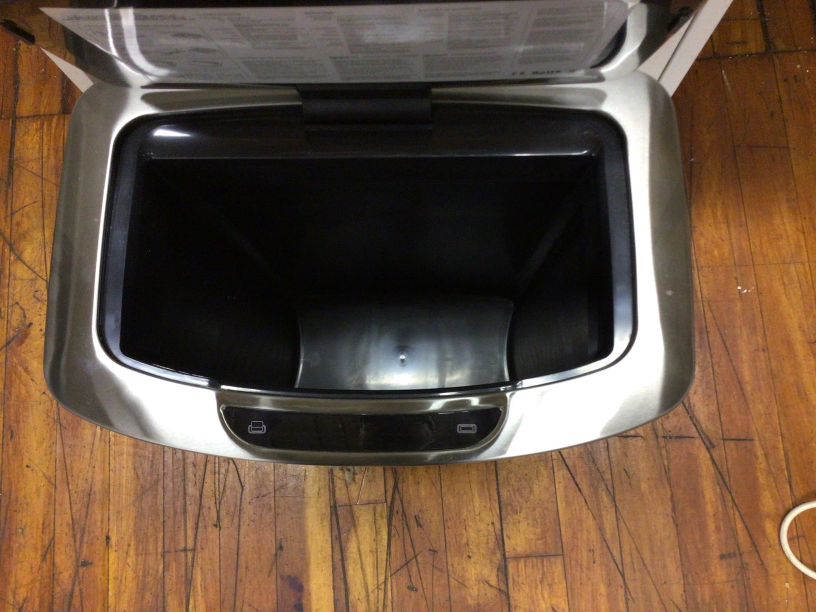 Stainless Steel Touchless Trash Can with Motion Sensor Lid - 2