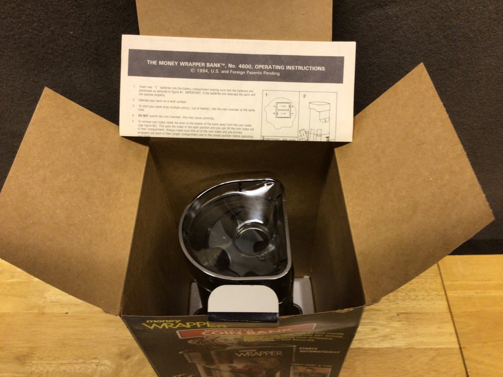 Motorized Coin Bank, Model #4960, With Original Box and Instructions - 2
