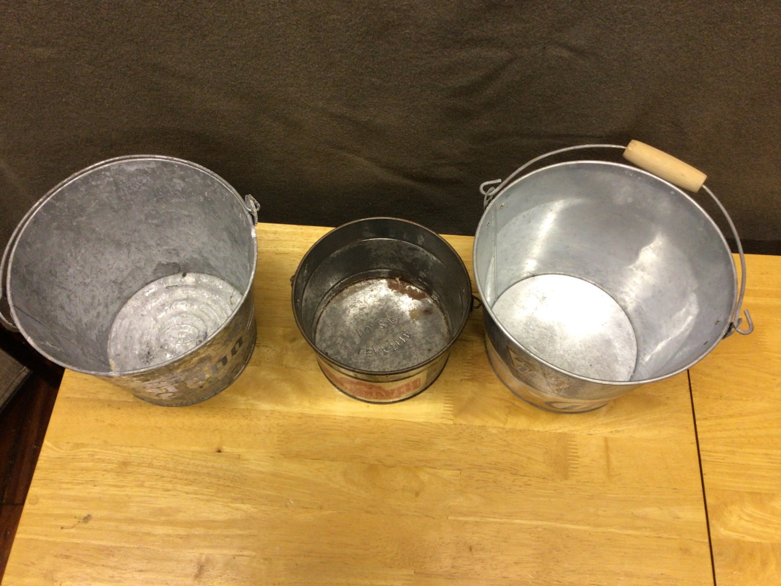 Three Branded Galvanized Metal Beverage Buckets - 3