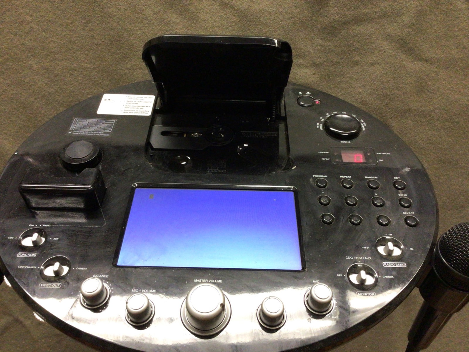 The Singing Machine ISM-1028N Pedestal Karaoke System With Display and Microphone - 3
