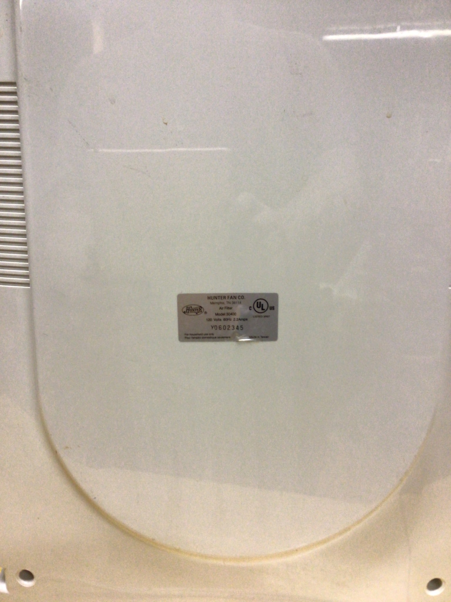 Hunter QuietFlo Air Purifier Model 30090 with Control Panel - 5