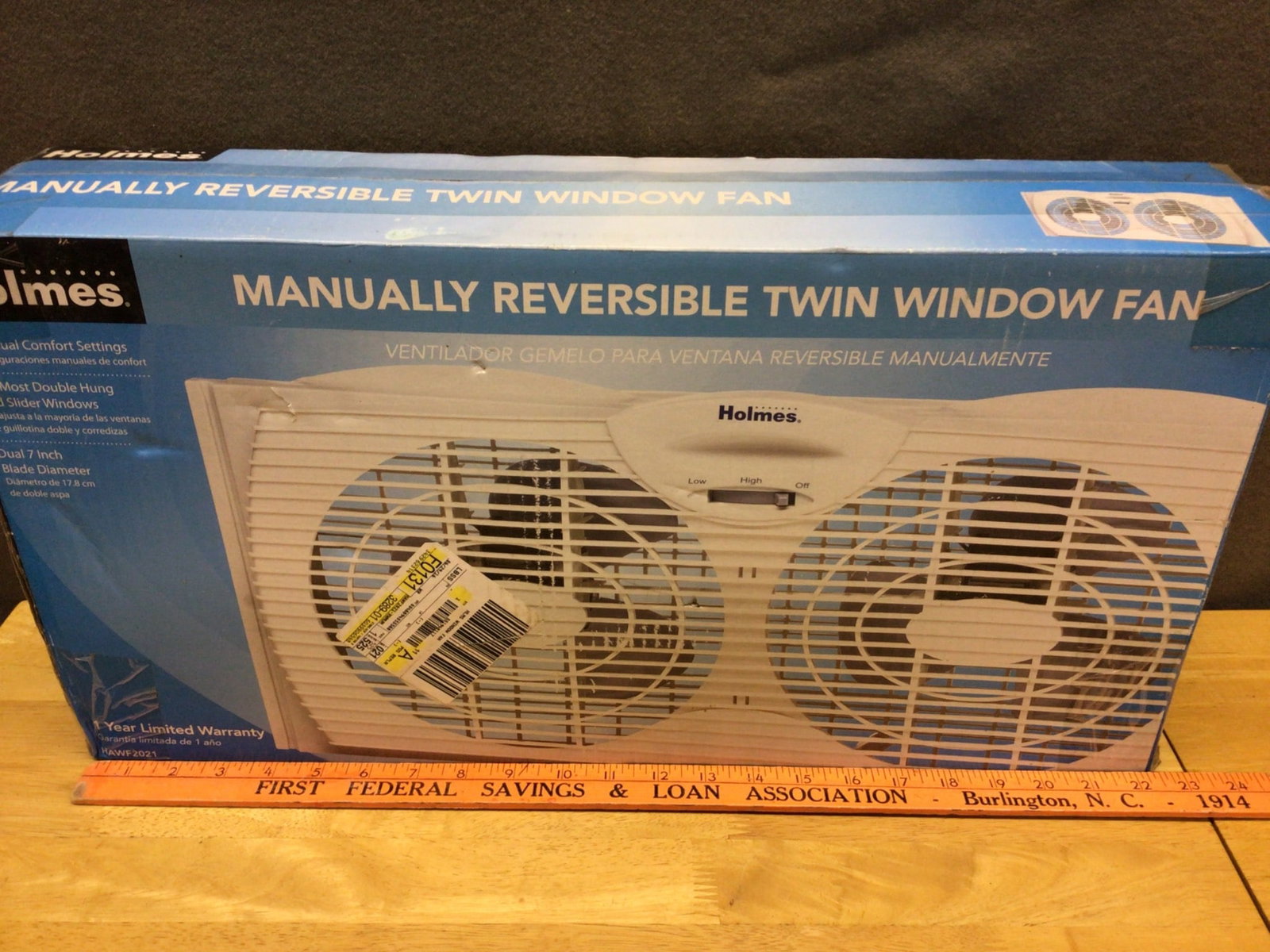 Holmes Manually Reversible Twin Window Fan - Brand New in Box - 2