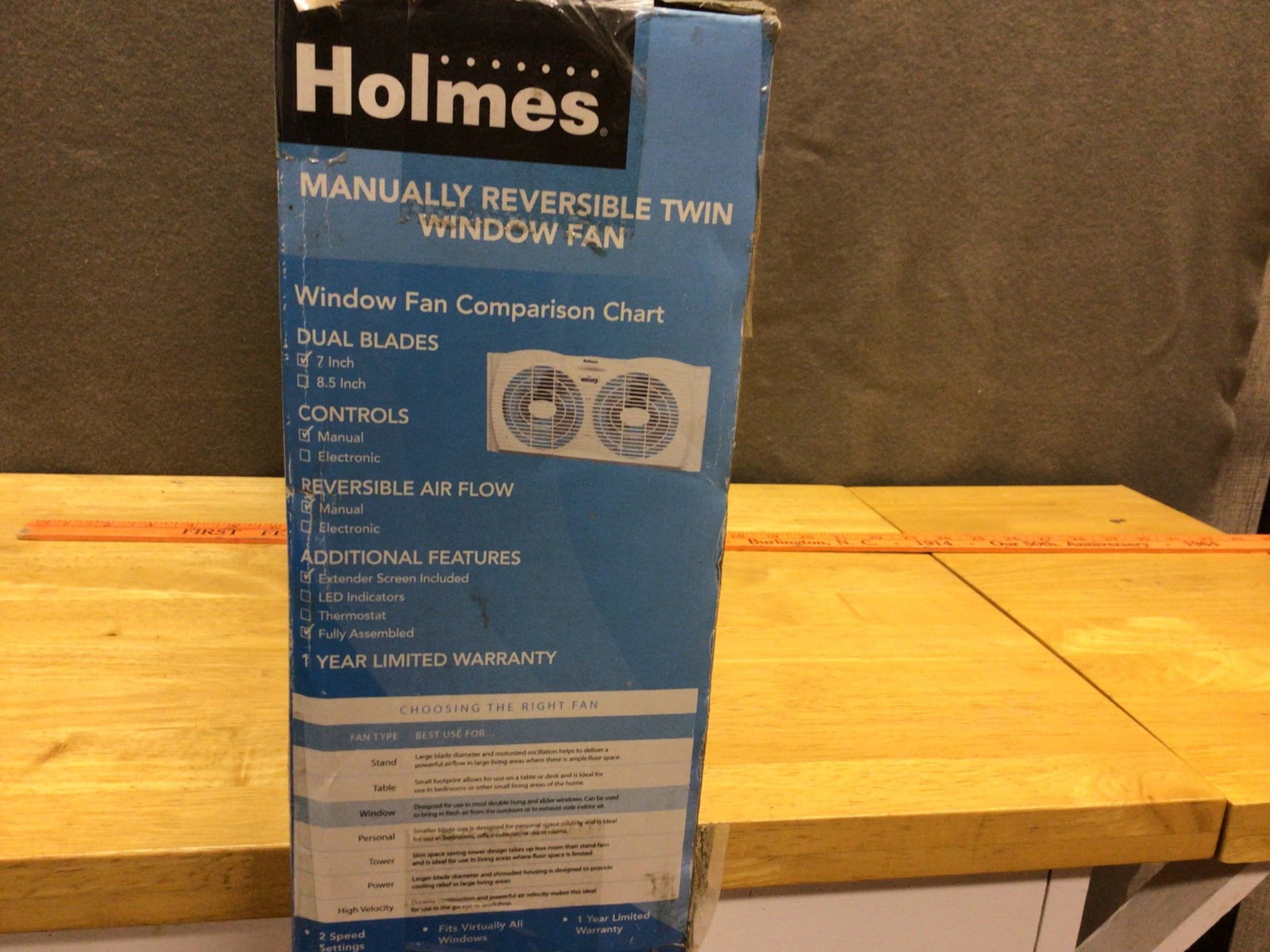 Holmes Manually Reversible Twin Window Fan - Brand New in Box - 4