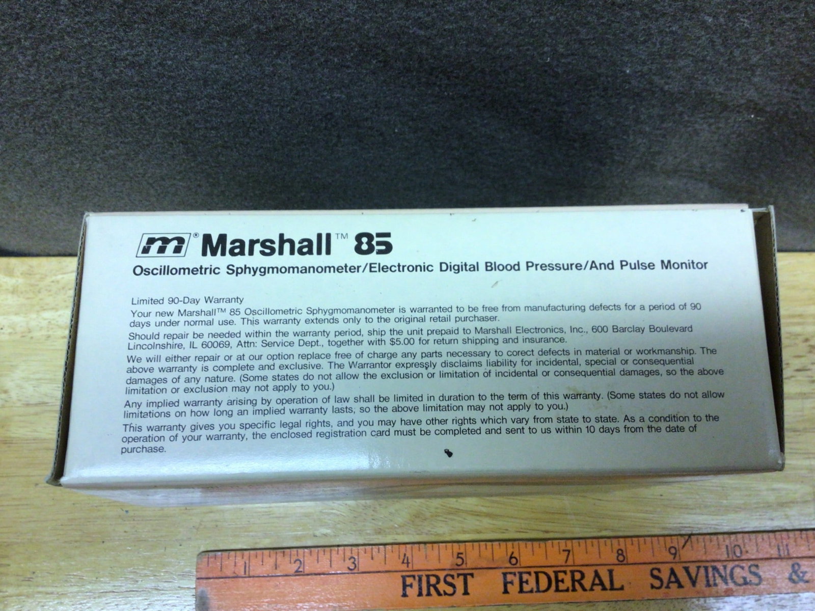 Marshall 85 Oscillometric Sphygmomanometer/Electronic Blood Pressure Monitor - New - 3