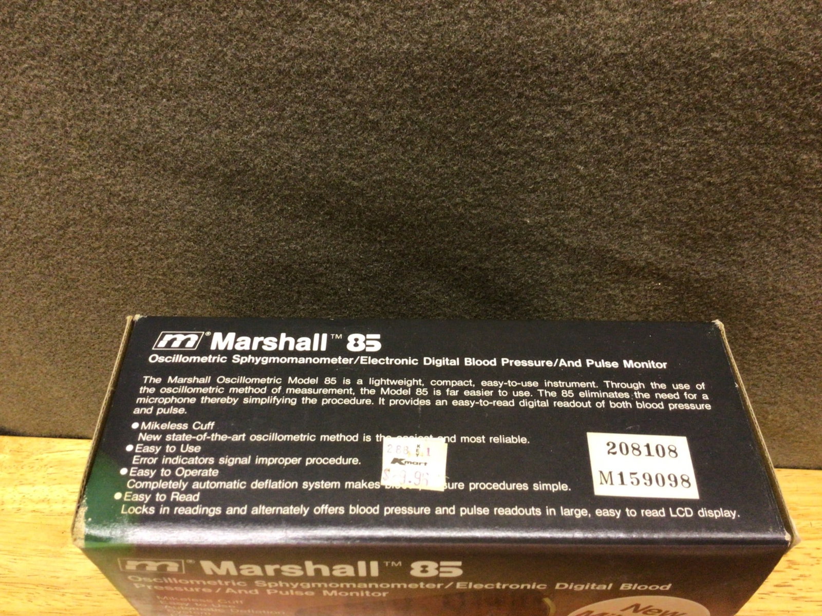 Marshall 85 Oscillometric Sphygmomanometer/Electronic Blood Pressure Monitor - New - 5