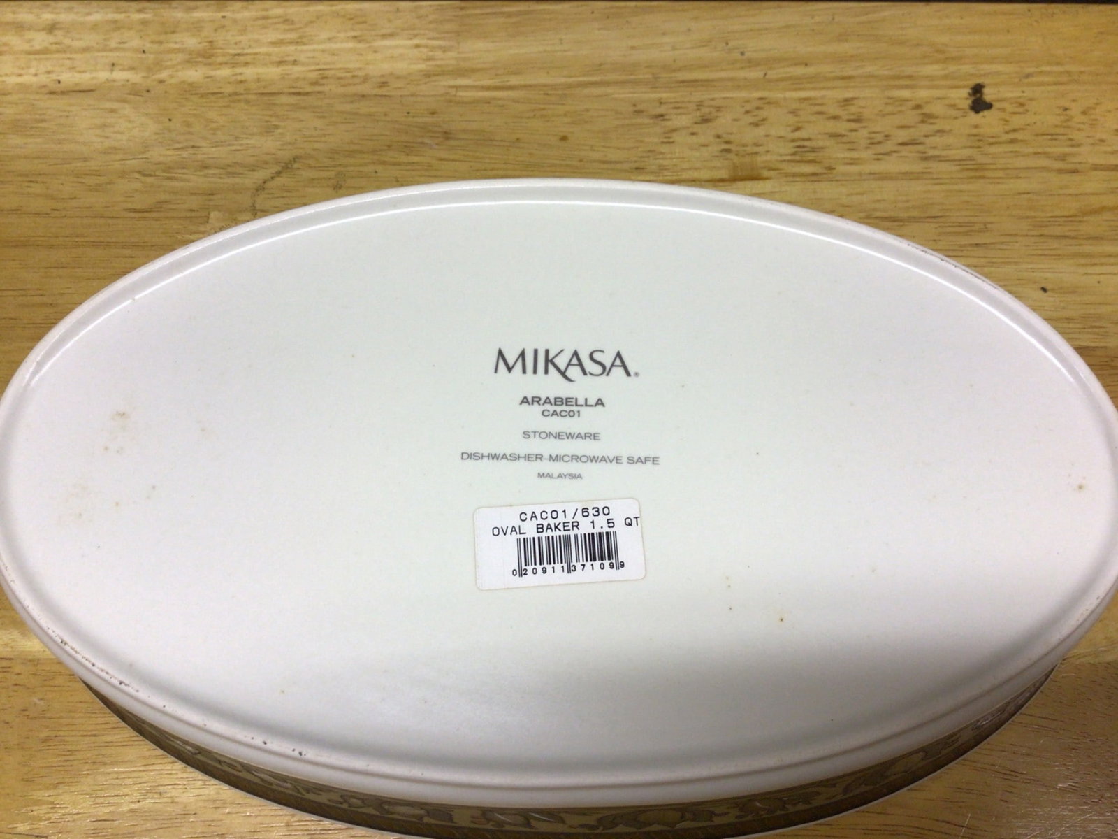 Mikasa Arabella Oval Baker Cac01/630 1.5 Qt Stoneware - 3