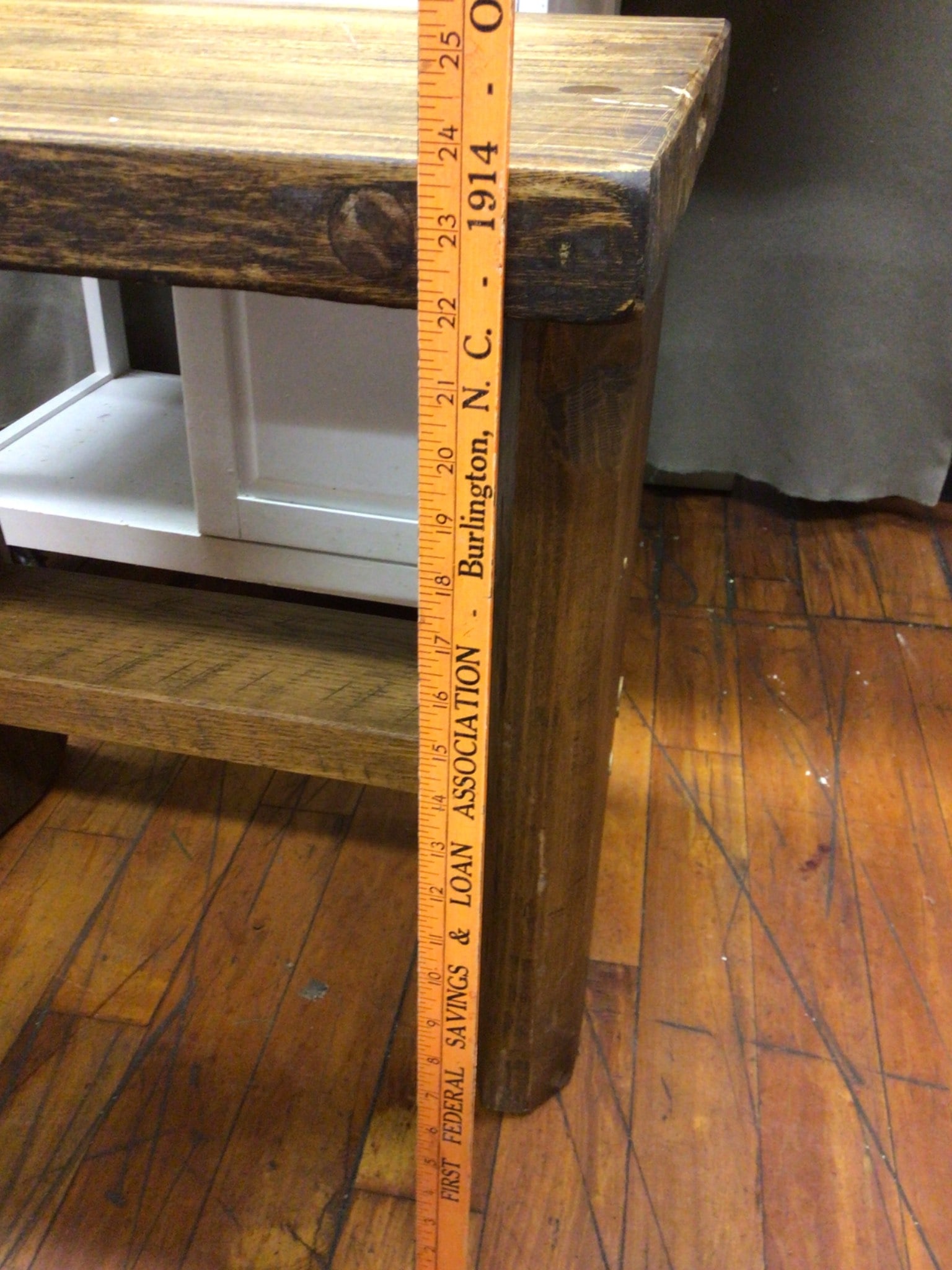 Handmade Wooden Table, 2 ft. Tall and 2 ft. Long - 4