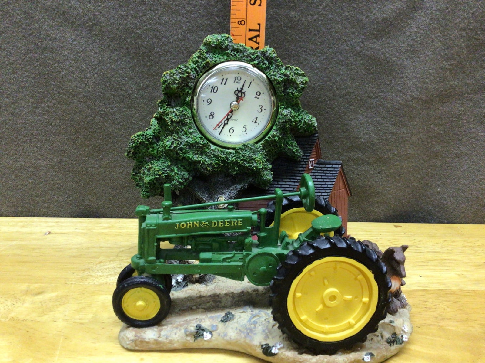 John Deere-Themed Desk Clock with Farm Scene - 2