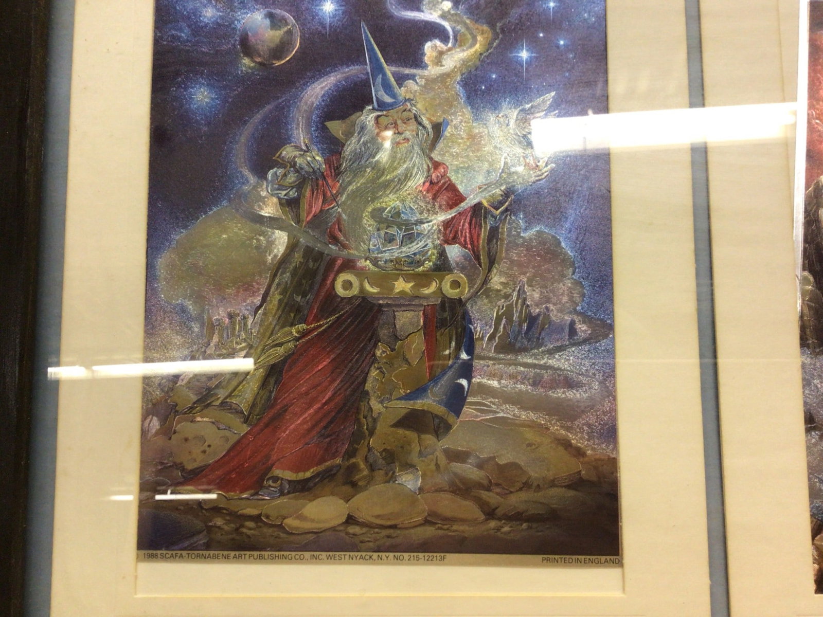 Framed Triptych Print Series Featuring Wizard and Fantasy Imagery - 2
