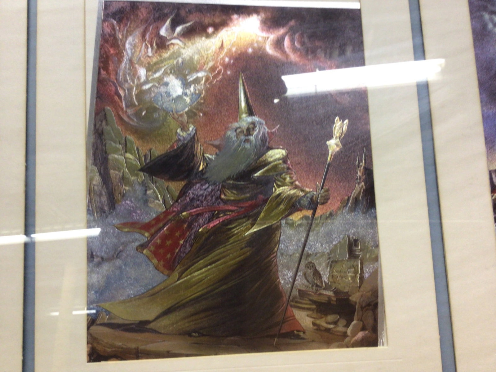 Framed Triptych Print Series Featuring Wizard and Fantasy Imagery - 3